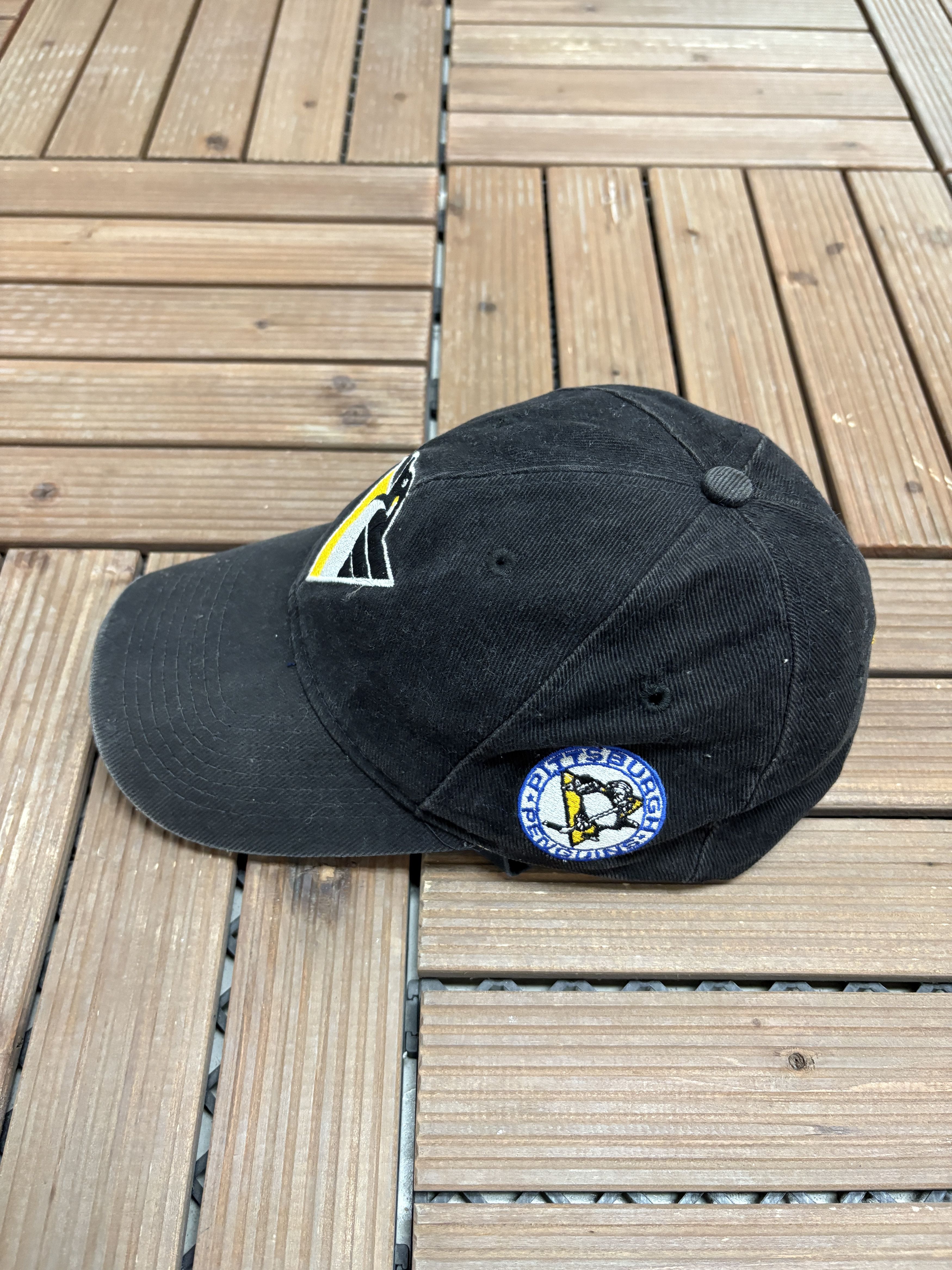 Vintage Pittsburgh Penguins Vintage Black Snap Back Hat Cap Size ONE SIZE - 4 Thumbnail