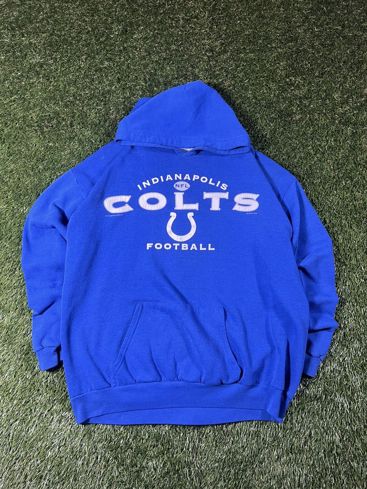 NFL Vintage 90s Boxy Indianapolis Colts Faded Sweatshirt Hoodie Size US L / EU 52-54 / 3 - 1 Thumbnail