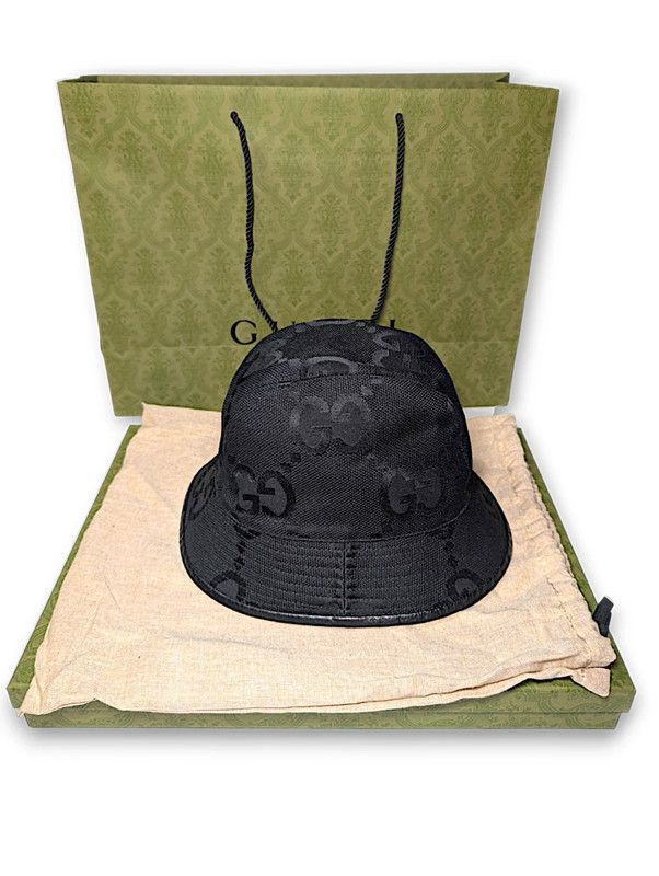 Gucci Black Gucci Jumbo GG Canvas Bucket Hat | Size XL Size ONE SIZE - 4 Thumbnail