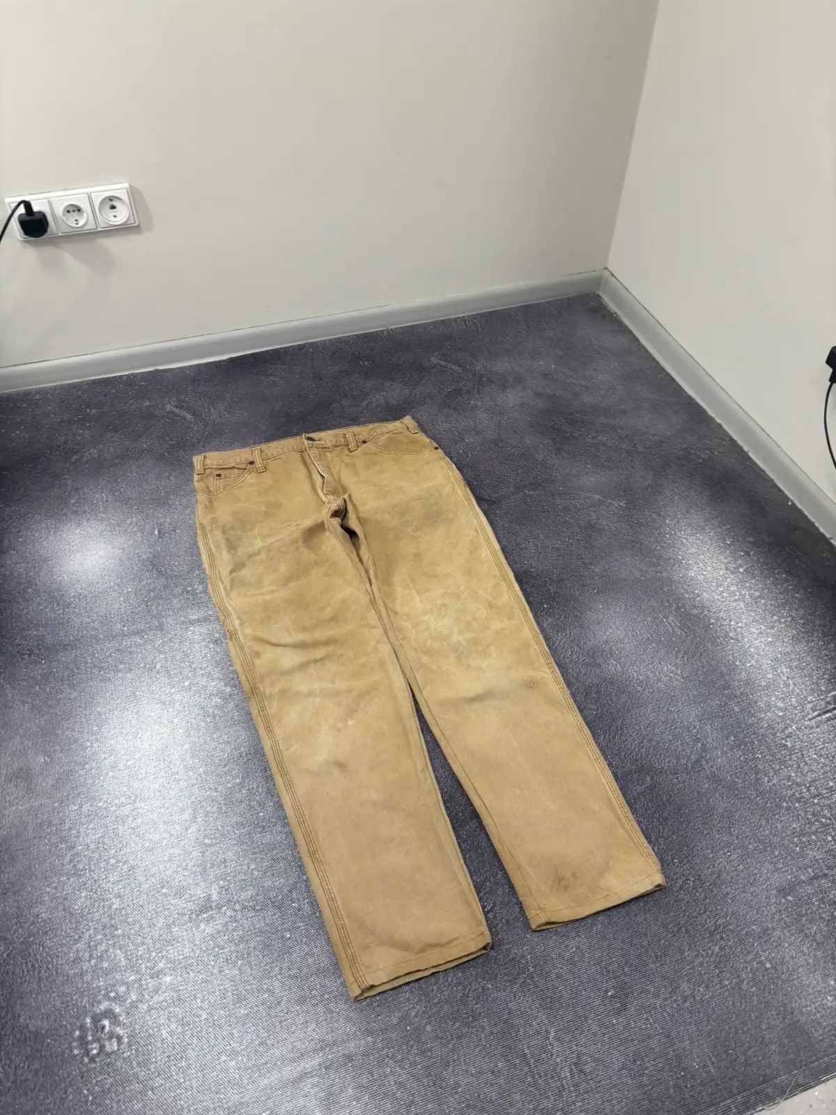 Dickies × Vintage Vintage Dickies USA Denim Orange Work Hype Pants Jeans Size US 36 / EU 52 - 6 Thumbnail
