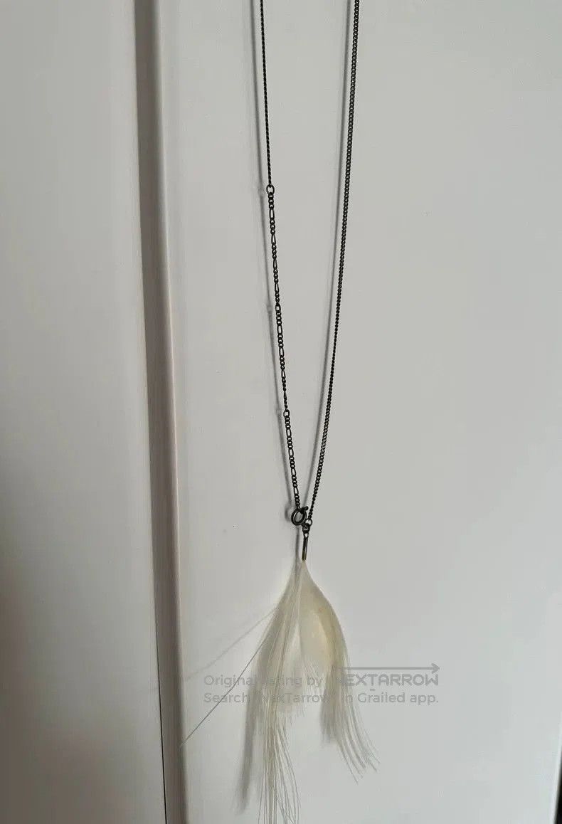 Ann Demeulemeester ann demeulemeester Feather necklace White silver pendant ch Size ONE SIZE - 1 Thumbnail