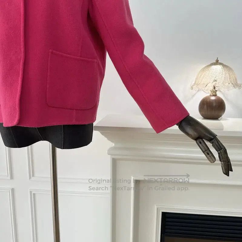 Max Mara MaxMara Pink Wool Women's Cardigan . Size M / US 6-8 / IT 42-44 - 3 Thumbnail