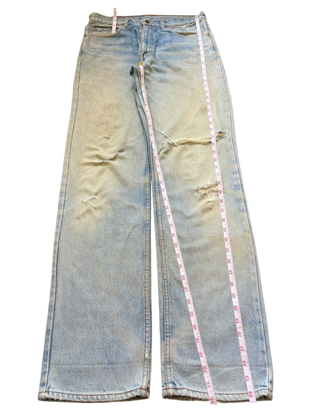 Levi's Vintage 90s Levis 515 Mud Wash Distress Loose Jeans Size US 32 / EU 48 - 7 Thumbnail