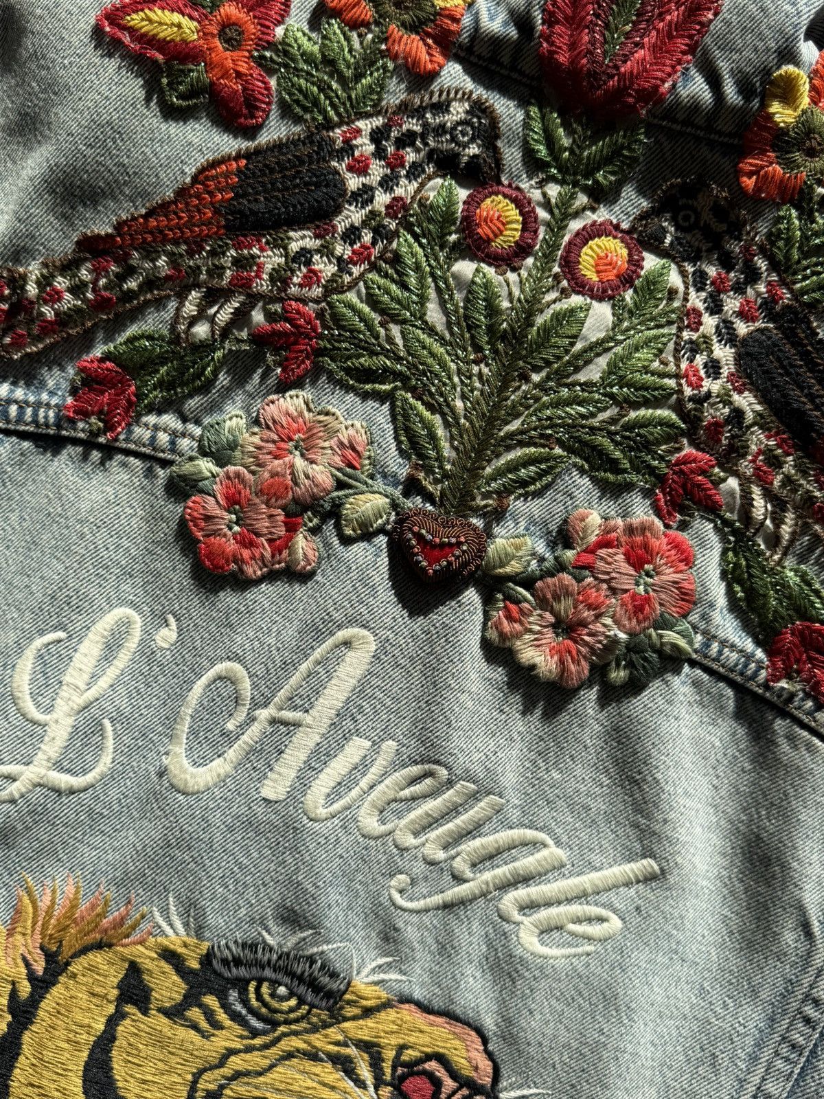 Gucci Gucci L'Aveugle Par Amour Shearling Denim jacket 46 Runway Size US L / EU 52-54 / 3 - 6 Thumbnail