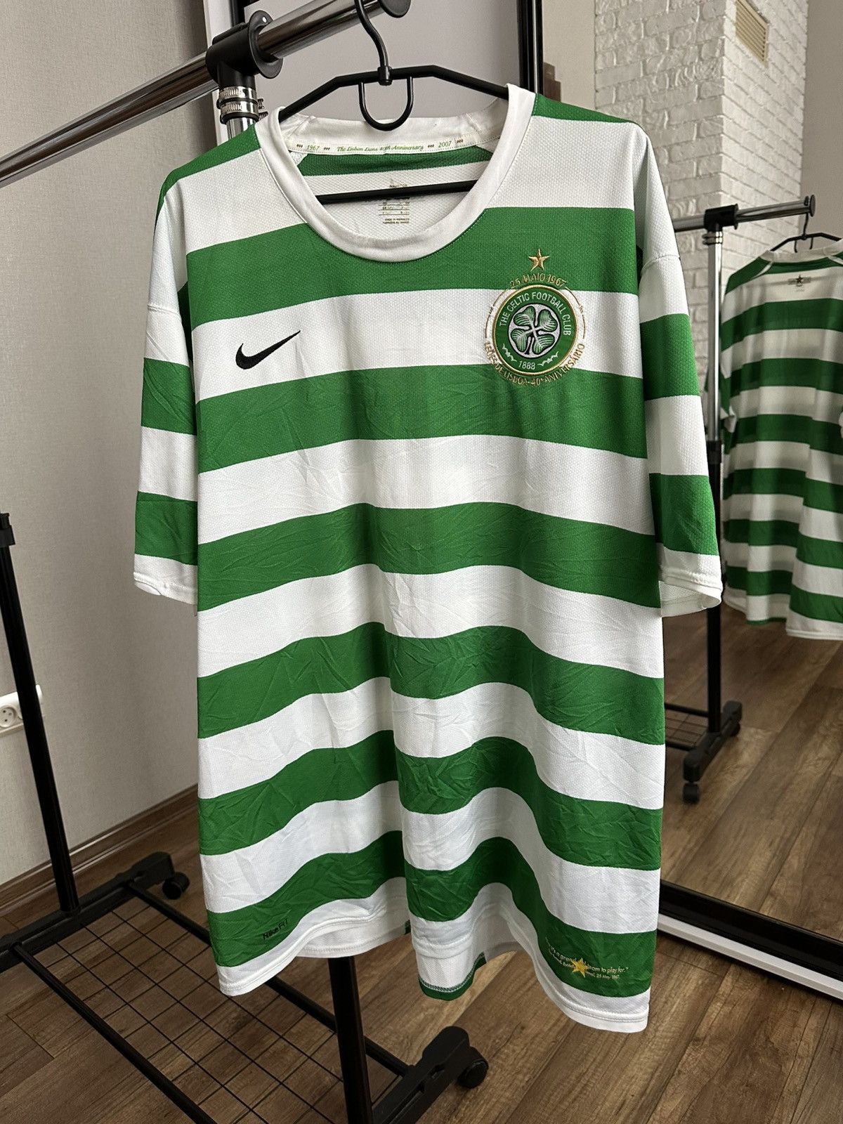 Nike 2007/2008 Nike Celtic Soccer Jersey T-Shirt Vintage Size US XXL / EU 58 / 5 - 3 Thumbnail
