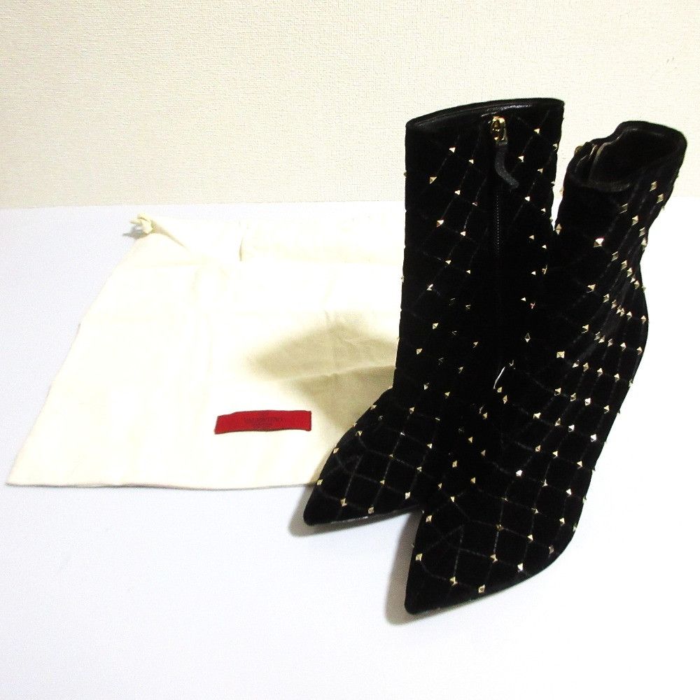 Valentino Valentino Valentino Garavani Velour Short Boots Textile Shoes DUTY FREE for USA Size ONE SIZE - 1 Thumbnail