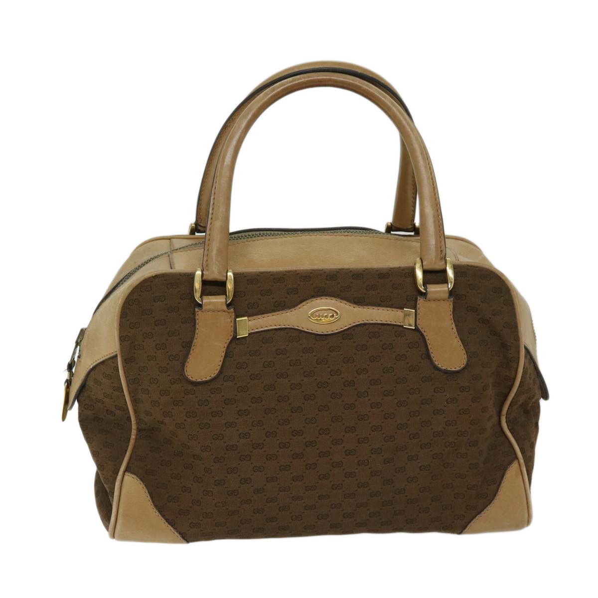 Gucci Micro Small Gg Canvas Brown Canvas Handbag (Pre-Owned) Size ONE SIZE - 1 Thumbnail