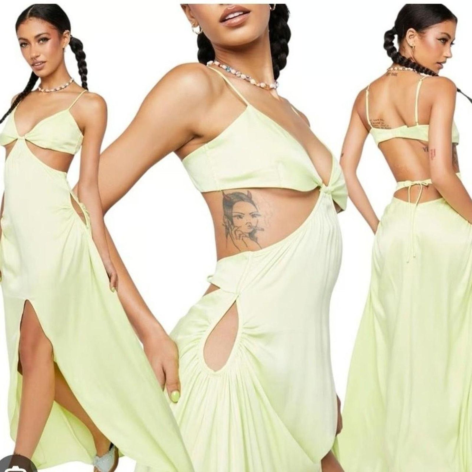For Love & Lemons ForLove&Lemons Toni Cutout Maxi Dress Size XS Size XS / US 0-2 / IT 36-38 - 2 Thumbnail