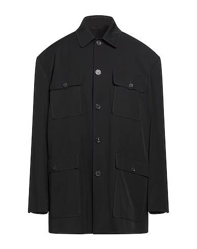 image of Balenciaga O1Mt1Gz0524 Flap Pockets Jackets In Black, Men's (Size Small)