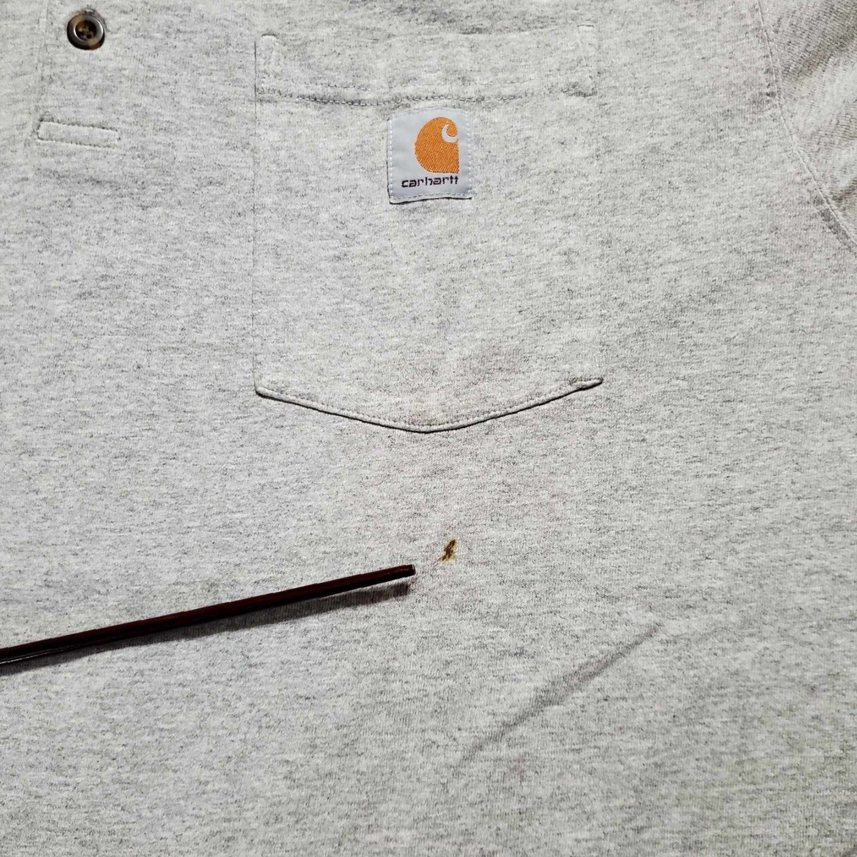 Carhartt Carhartt Shirt Mens XL Gray Henley Pocket Short Sleeve Workwear Size US XL / EU 56 / 4 - 3 Thumbnail