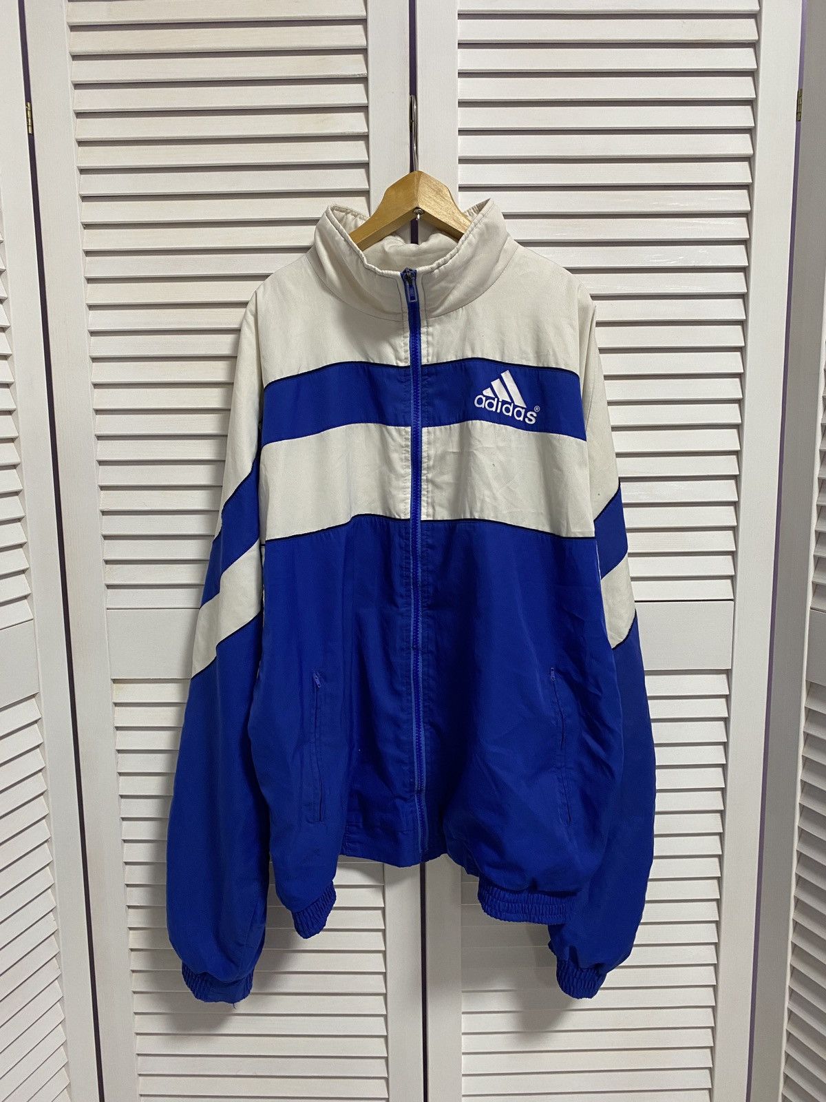 Adidas Vintage 90s Zip Up Sweater Adidas Equipment Retro Triples Size US XL / EU 56 / 4 - 1 Thumbnail