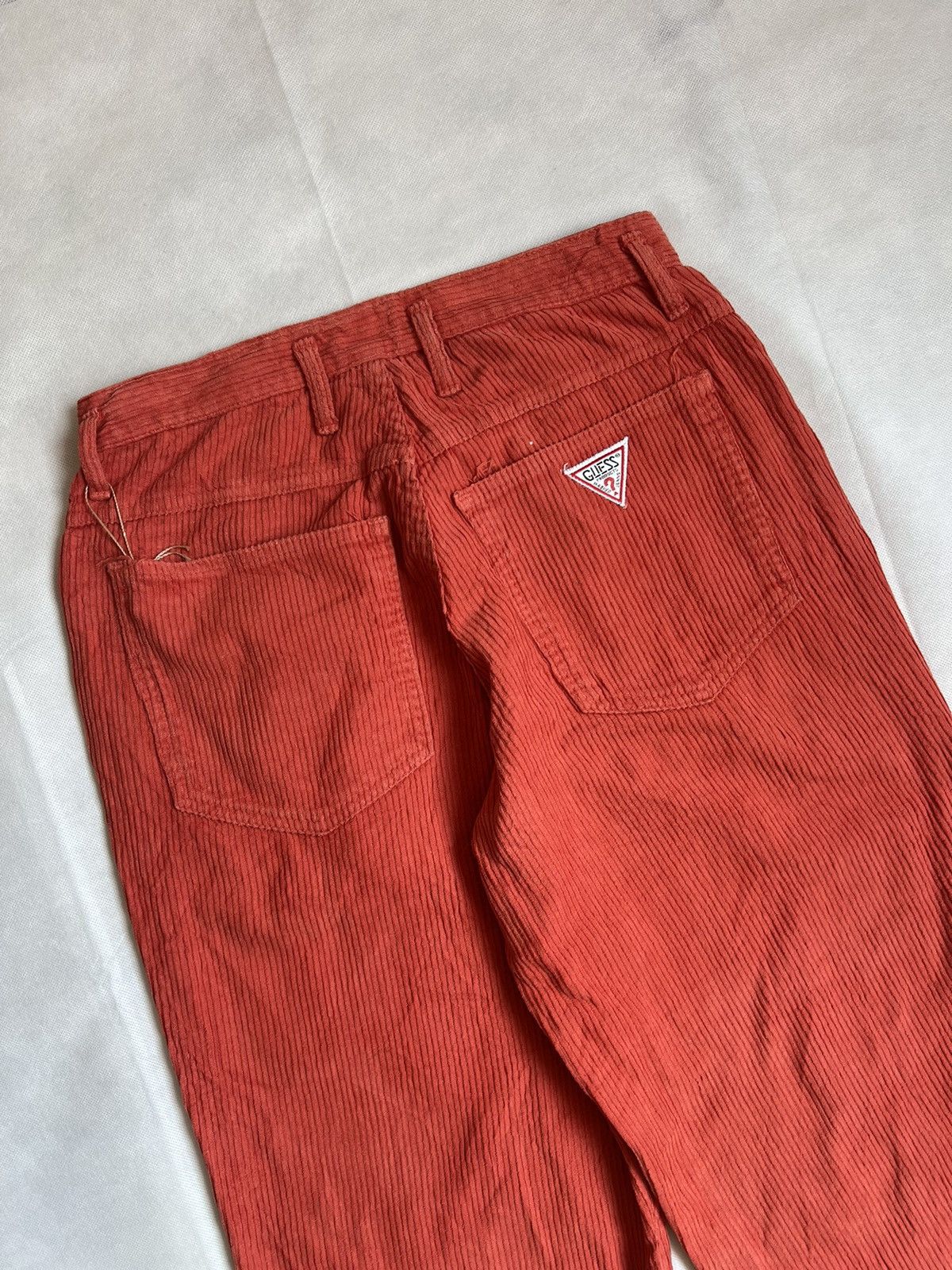 Georges Marciano Guess by Georges Marciano Orange Corduroy Statement Pants Size US 28 / EU 44 - 9 Thumbnail