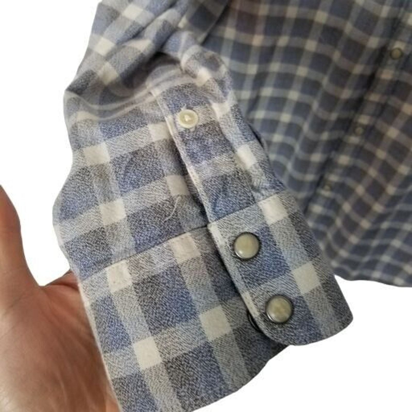 Lucky Brand Lucky Brand Mens Checker Western Shirt XXL Pearl Snap Cowboy Size US XXL / EU 58 / 5 - 4 Thumbnail