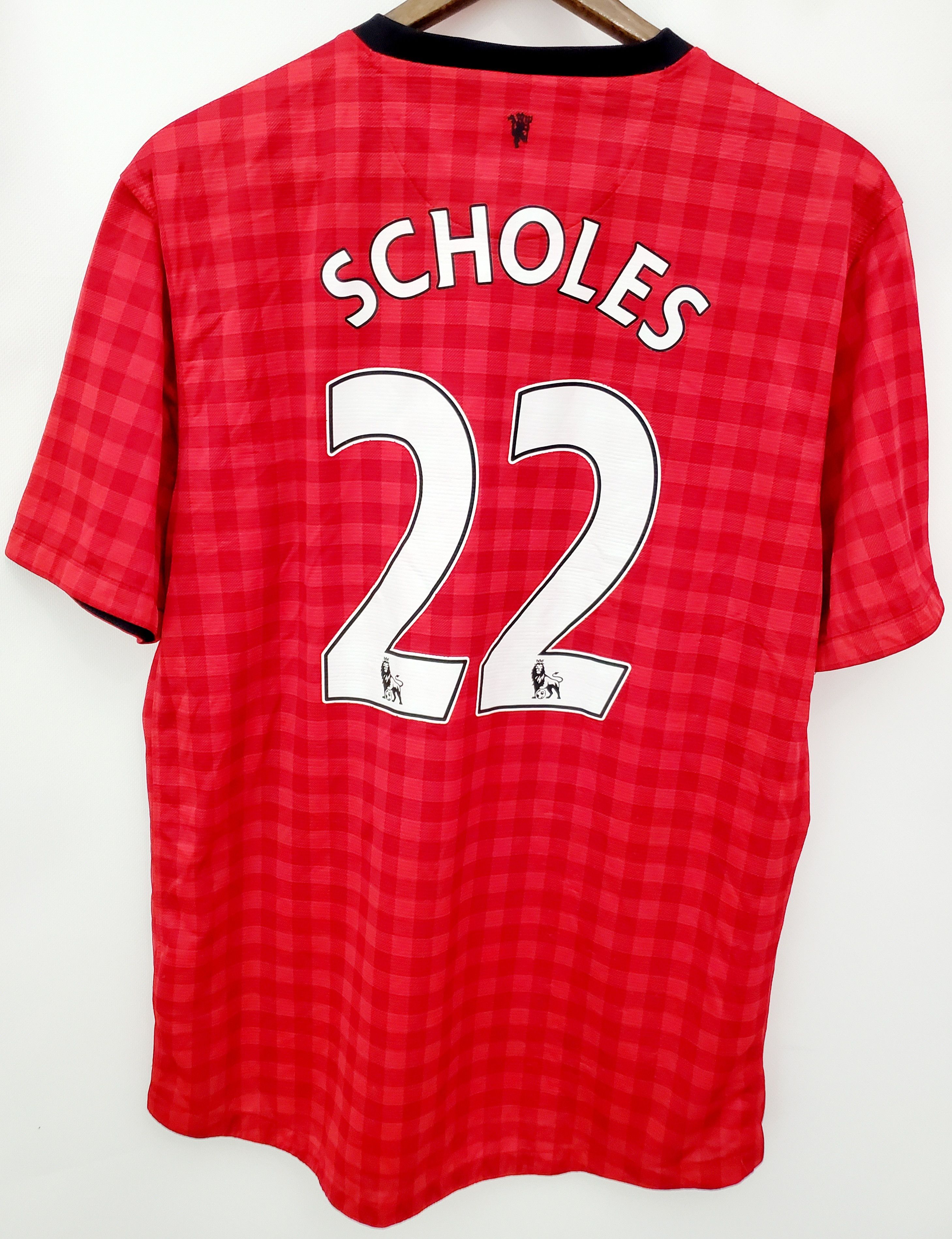 Nike 2012-13 Manchester United Home Jersey Scholes #22 L Size US L / EU 52-54 / 3 - 2 Thumbnail