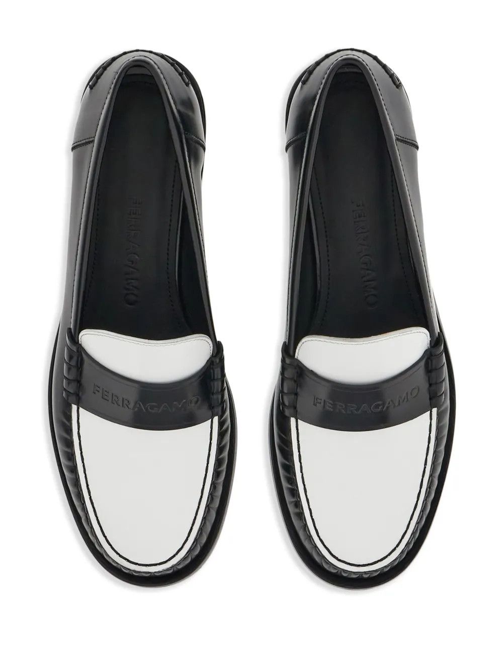 Salvatore Ferragamo o1y0426 Loafers in Black/White Size US 4.5 / IT 34.5 - 4 Thumbnail