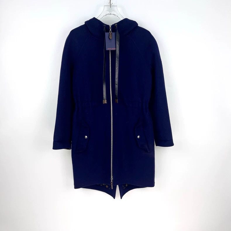 Louis Vuitton Louis Vuitton Dark blue classic leather label woolen mid-le Size XS / US 0-2 / IT 36-38 - 3 Thumbnail