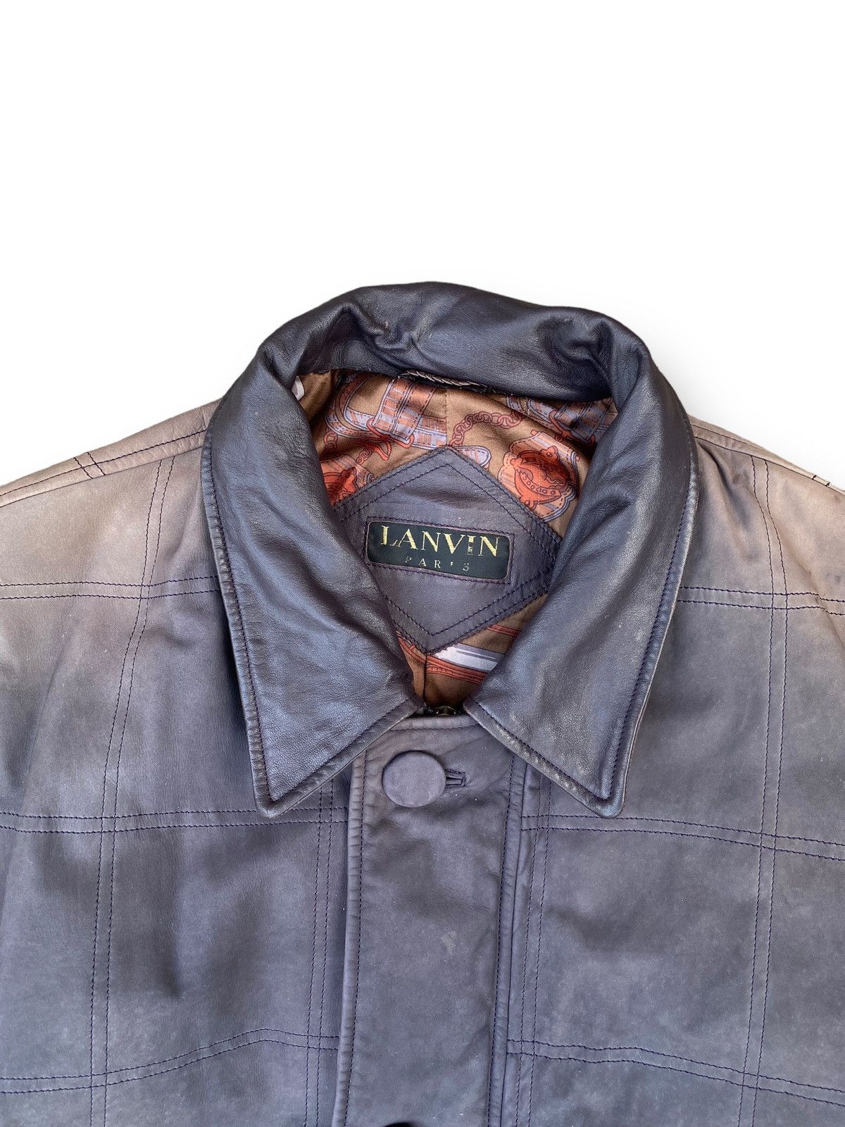 Lanvin Vintage Lanvin Paris Overcoat Beautiful Sun Faded. #C7 Size US XL / EU 56 / 4 - 4 Thumbnail