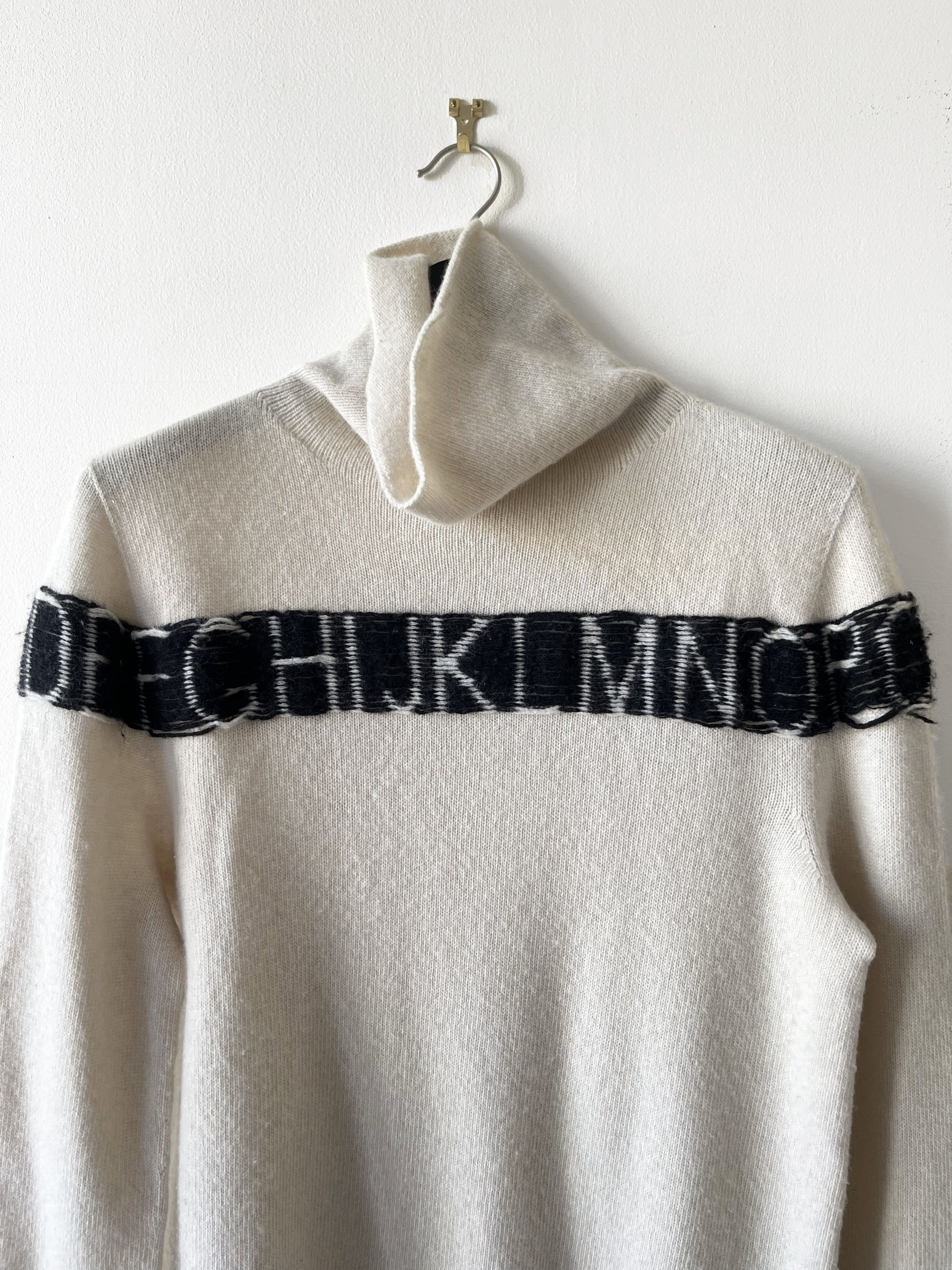 Y's × Yohji Yamamoto Y's Yohji Yamamoto Alphabet letters knit sweater Size M / US 6-8 / IT 42-44 - 3 Thumbnail