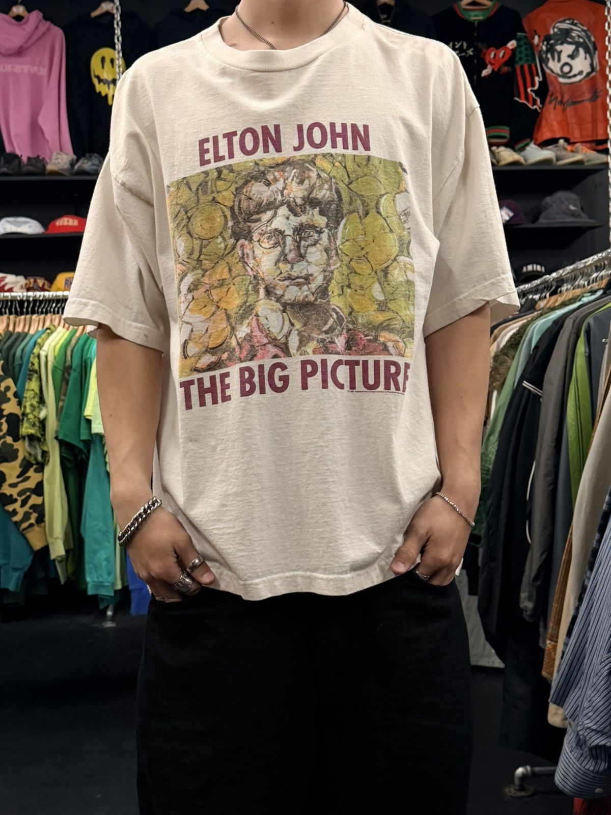 Vintage elton john tee