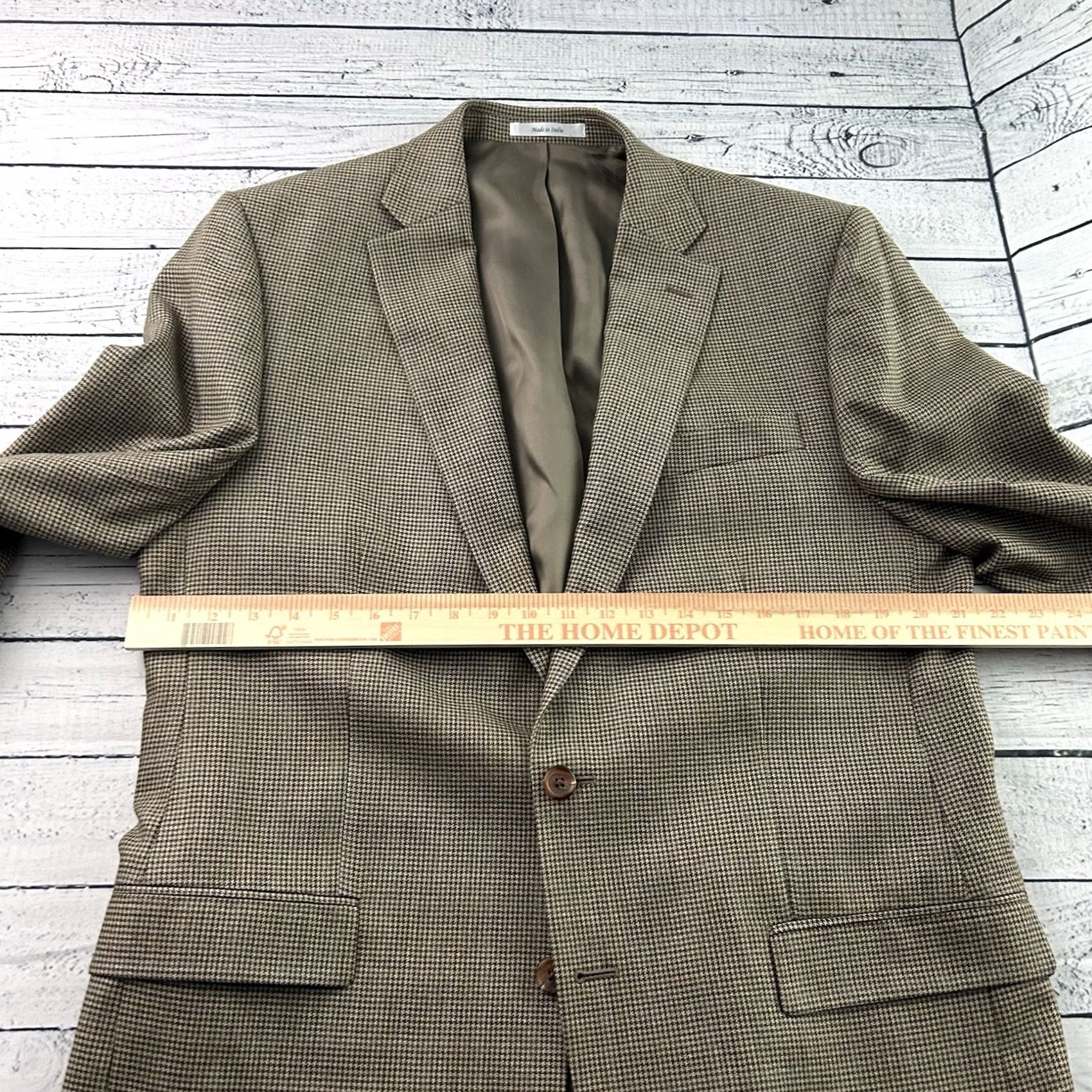 Ralph Lauren Lauren Ralph Lauren Blazer Shirt Men 42 Long Brown Wool Silk Tweed Notch Lapel Two-Button 2 Piece Vintage N/A Size 42R - 3 Thumbnail