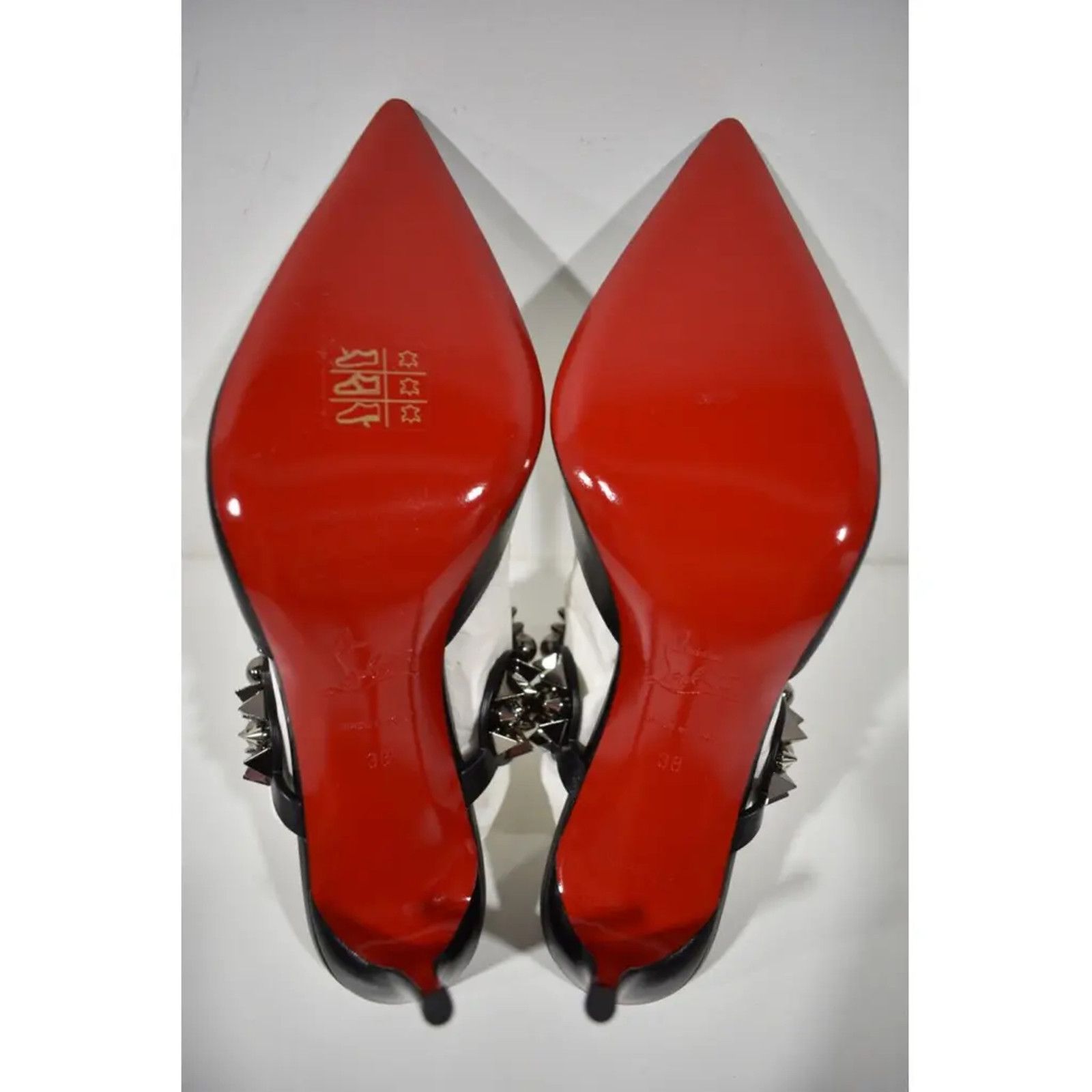 Christian Louboutin Miss Goldora 85 Black Backless Sandal Mule Heel Pump 38 Size US 8 / IT 38 - 12 Thumbnail