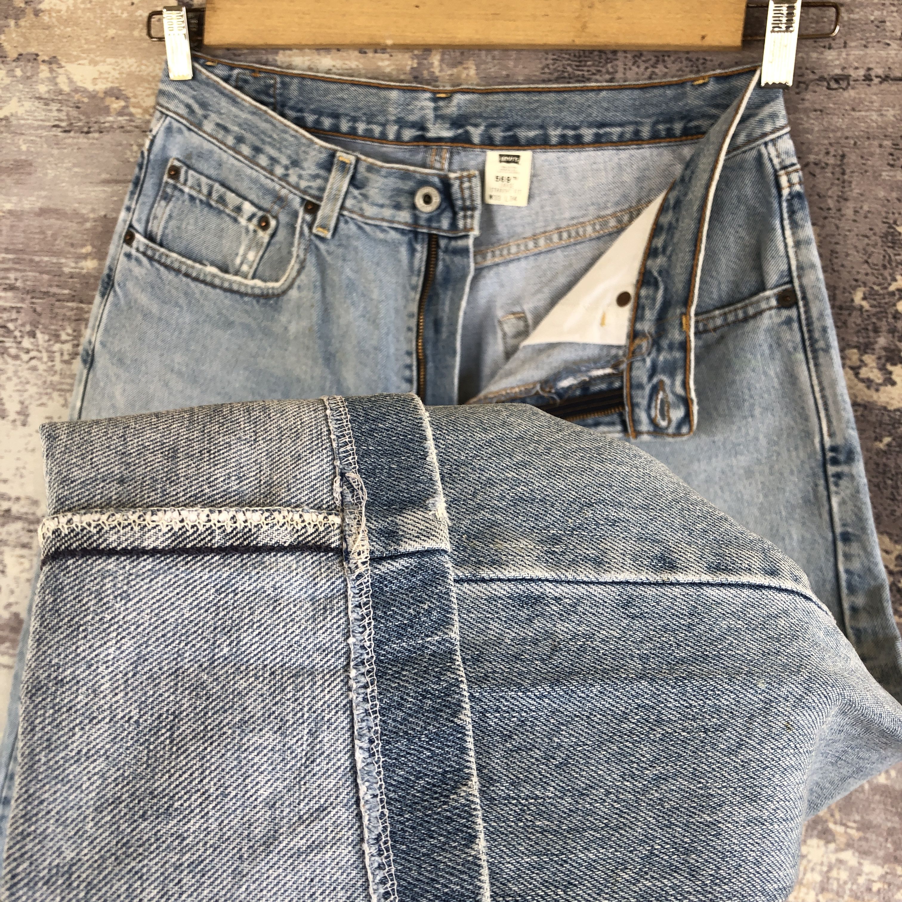 Levi's × Vintage Vintage Levis 569 Sun Faded Baggy Jeans Levi's Ripped Denim Size US 32 / EU 48 - 8 Thumbnail