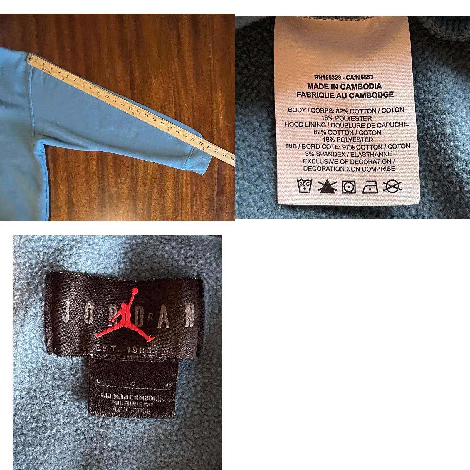 Jordan Brand Jordan Jumpman Full Zip Women’s L Blue Hoodie Jacket J2095 Size L / US 10 / IT 46 - 8 Thumbnail