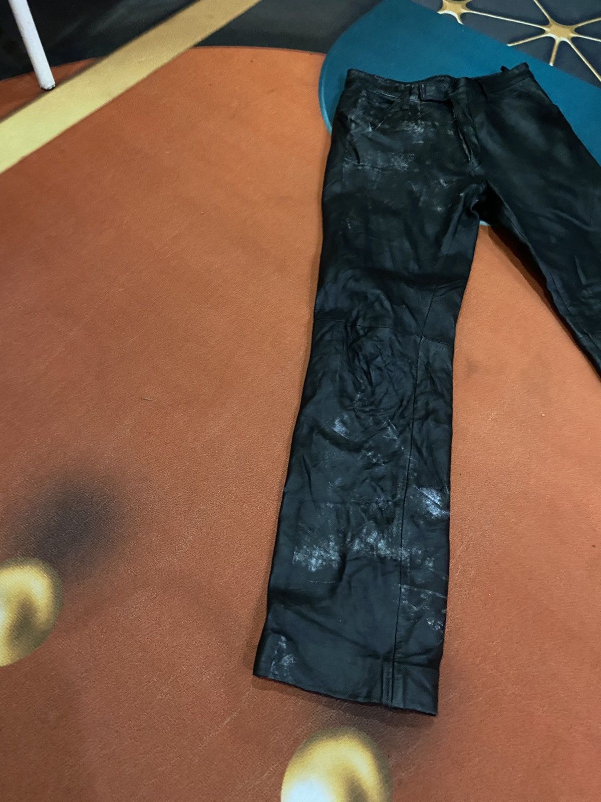 ABAHOUSE ABAHOUSE Black Lamb Leather Pants Japanese Designer Trousers Size US 27 - 12 Thumbnail