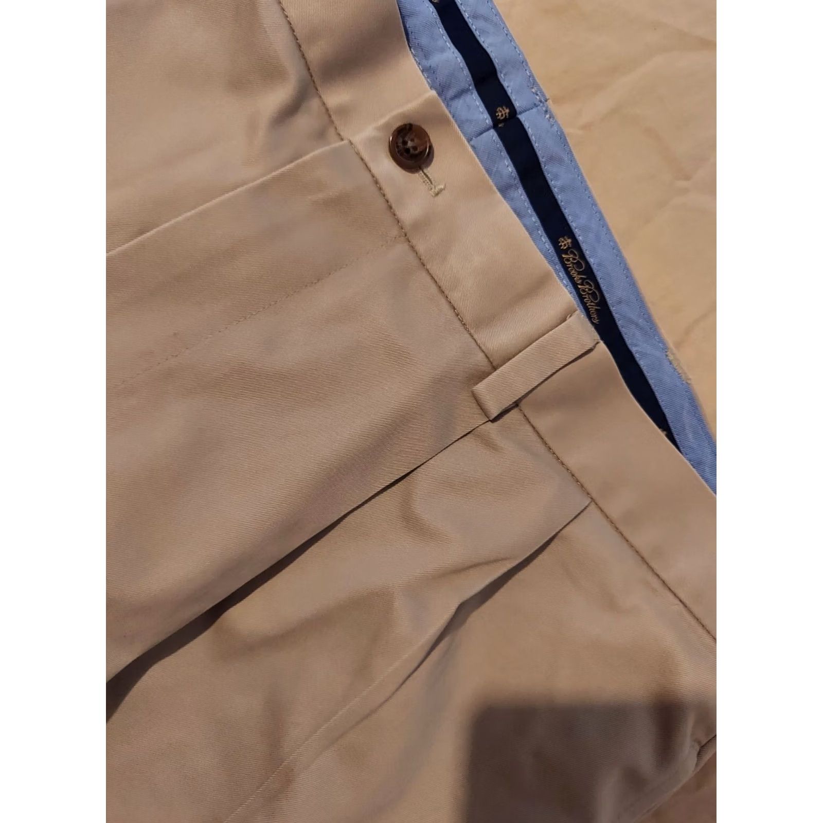 Brooks Brothers Mens Brooks Brothers Khaki Dress Pants 38x32 Cotton Chino Trouser Size US 38 / EU 54 - 4 Thumbnail