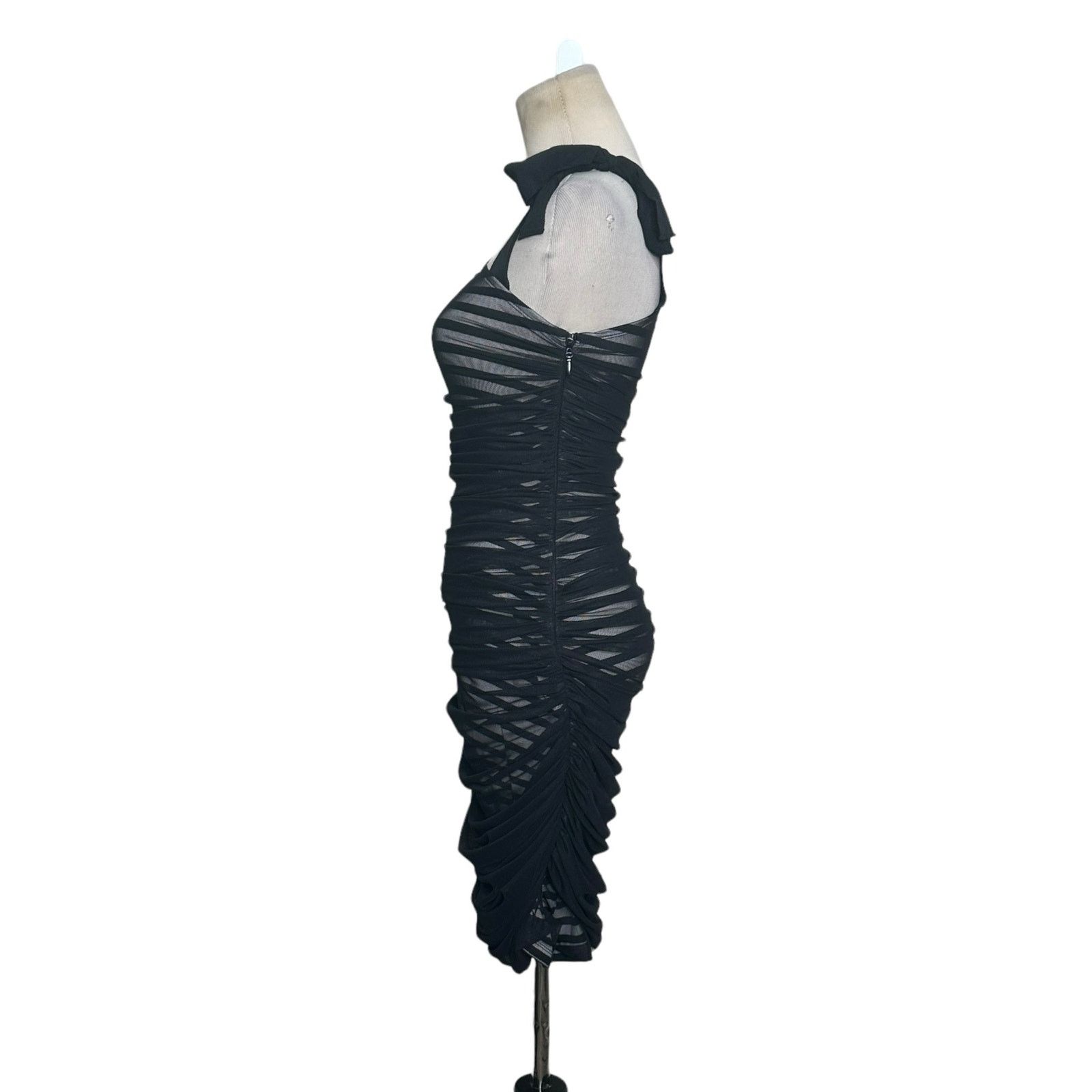 Bcbgmaxazria BCBGMAXAZRIA Striped One Shoulder Cocktail Dress size XS Size XS / US 0-2 / IT 36-38 - 5 Thumbnail