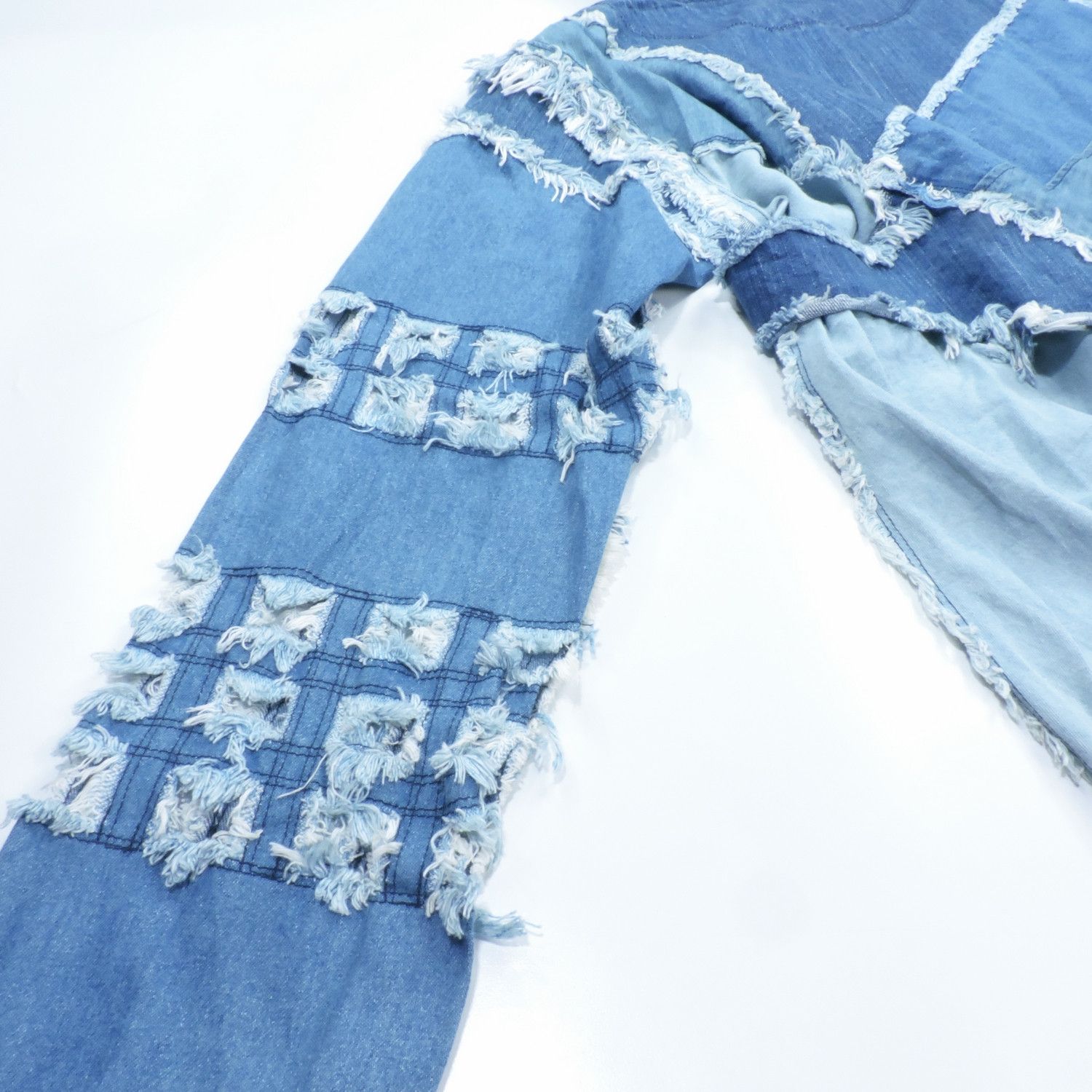 Nozomi Ishiguro NOZOMI ISHIGURO RECONSTRUCTED AVANT GARDE DENIM ZIP-HOODIE Size US M / EU 48-50 / 2 - 18 Thumbnail