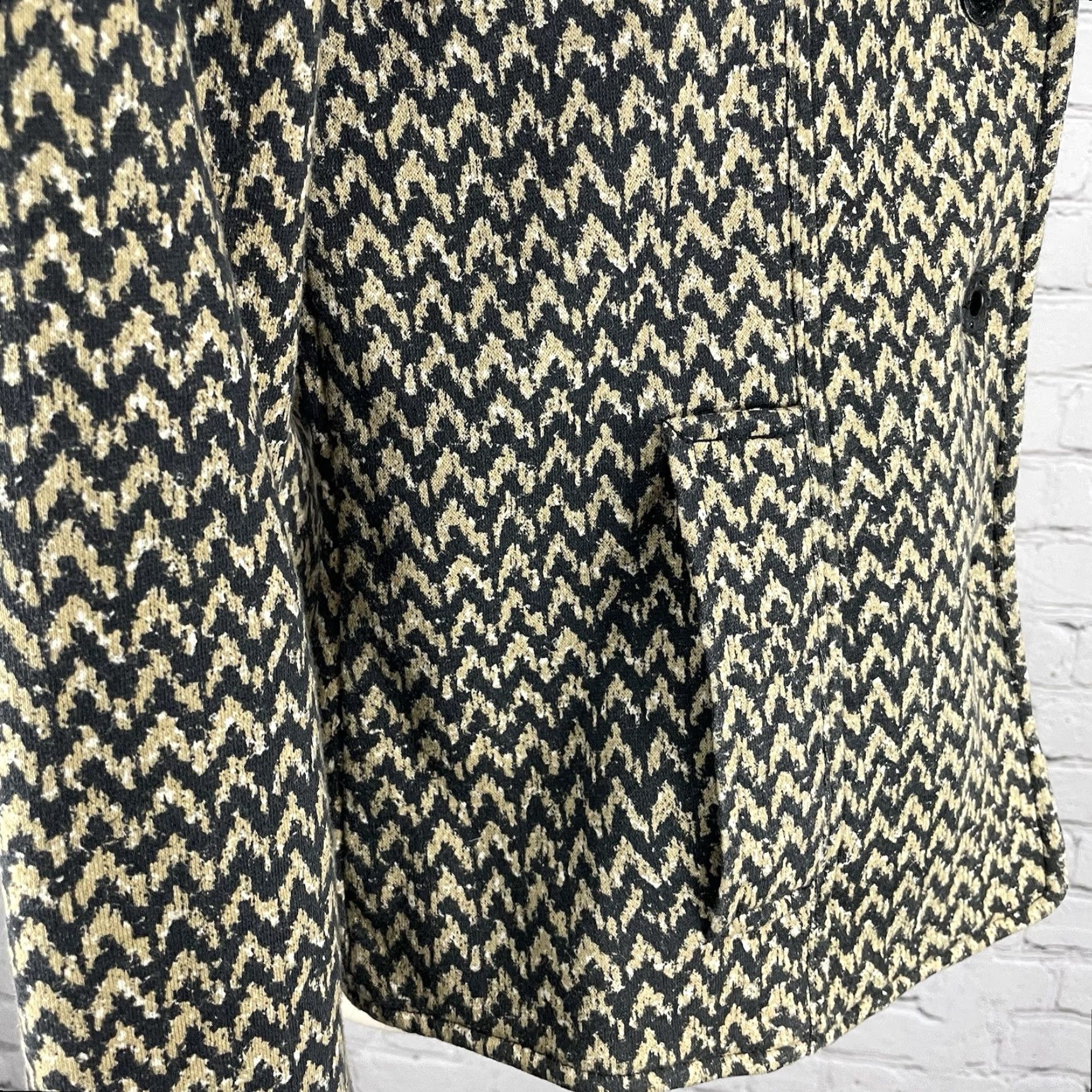 Hurley Hurley Blazer Size XL Black/Brown Chevron Cotton Blend Lightweight Button Up Unlined Size XL / US 12-14 / IT 48-50 - 6 Thumbnail