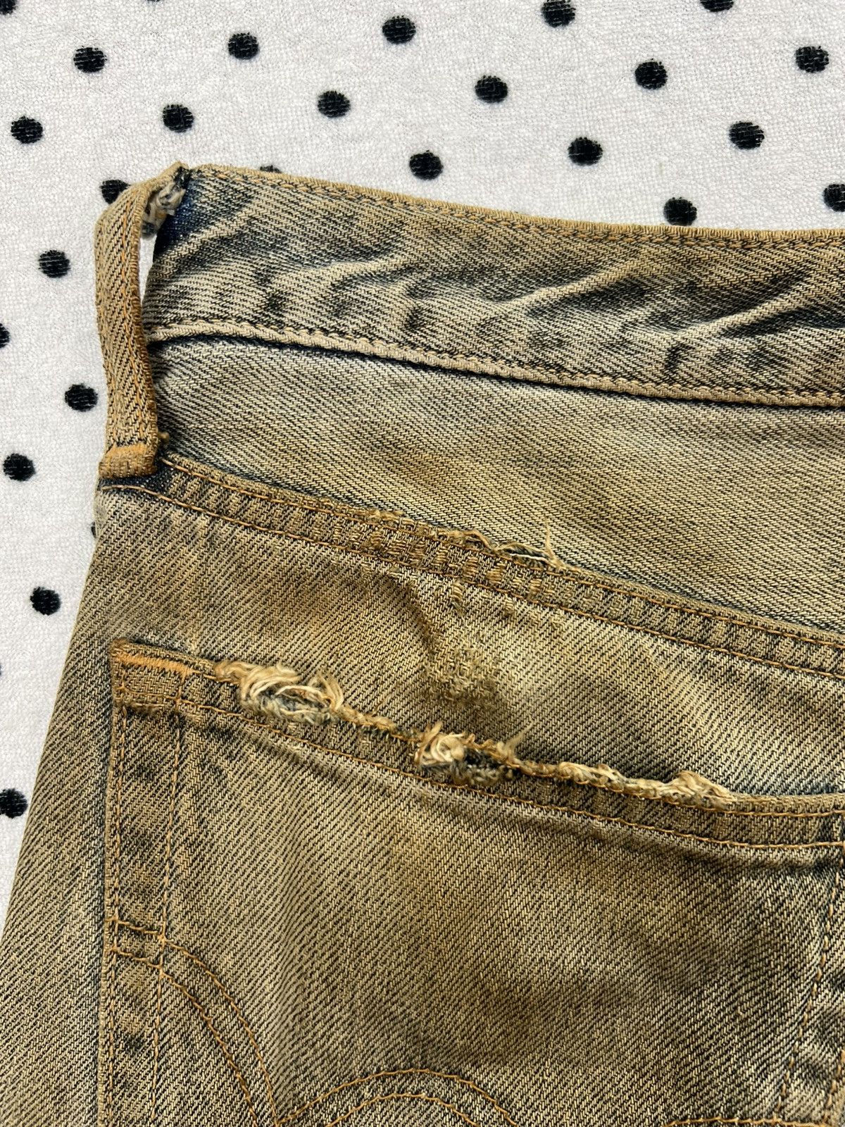 Edwin Edwin 503 Low Rise Dirty Distressed Jeans Size US 31 - 13 Thumbnail