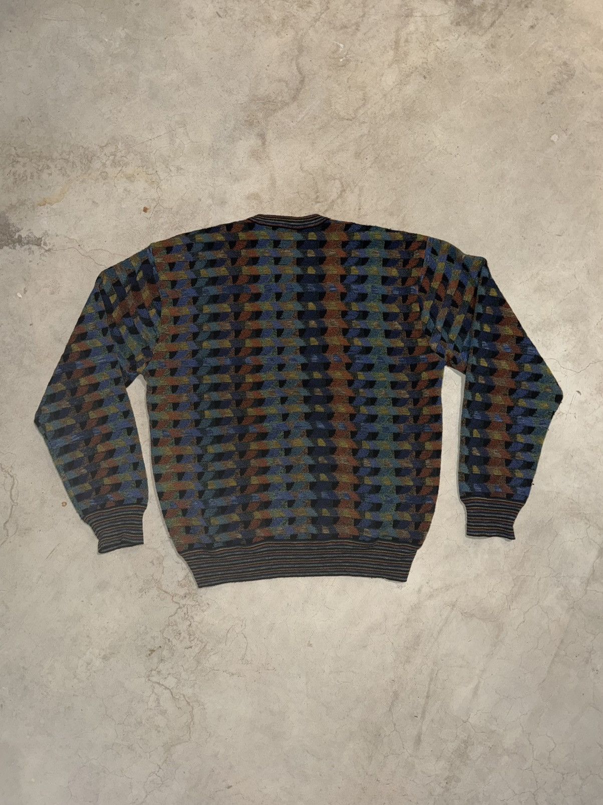 Jhane Barnes Vintage Jhane Barnes Abstract 90s Retro Pullover Sweater Size US M / EU 48-50 / 2 - 2 Thumbnail