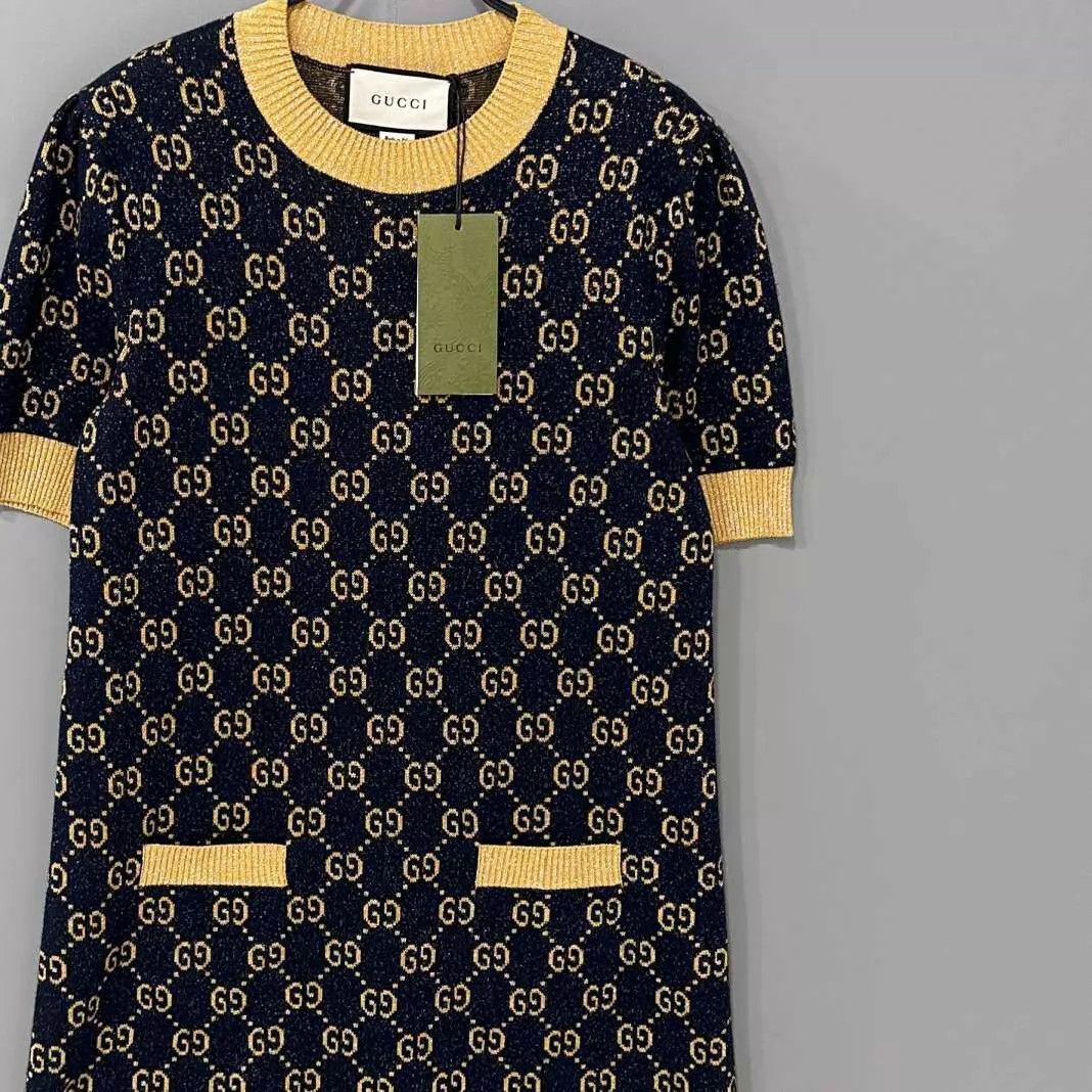 Gucci Gucci gold-thread-all-over-print women's S dress Size S / US 4 / IT 40 - 2 Thumbnail