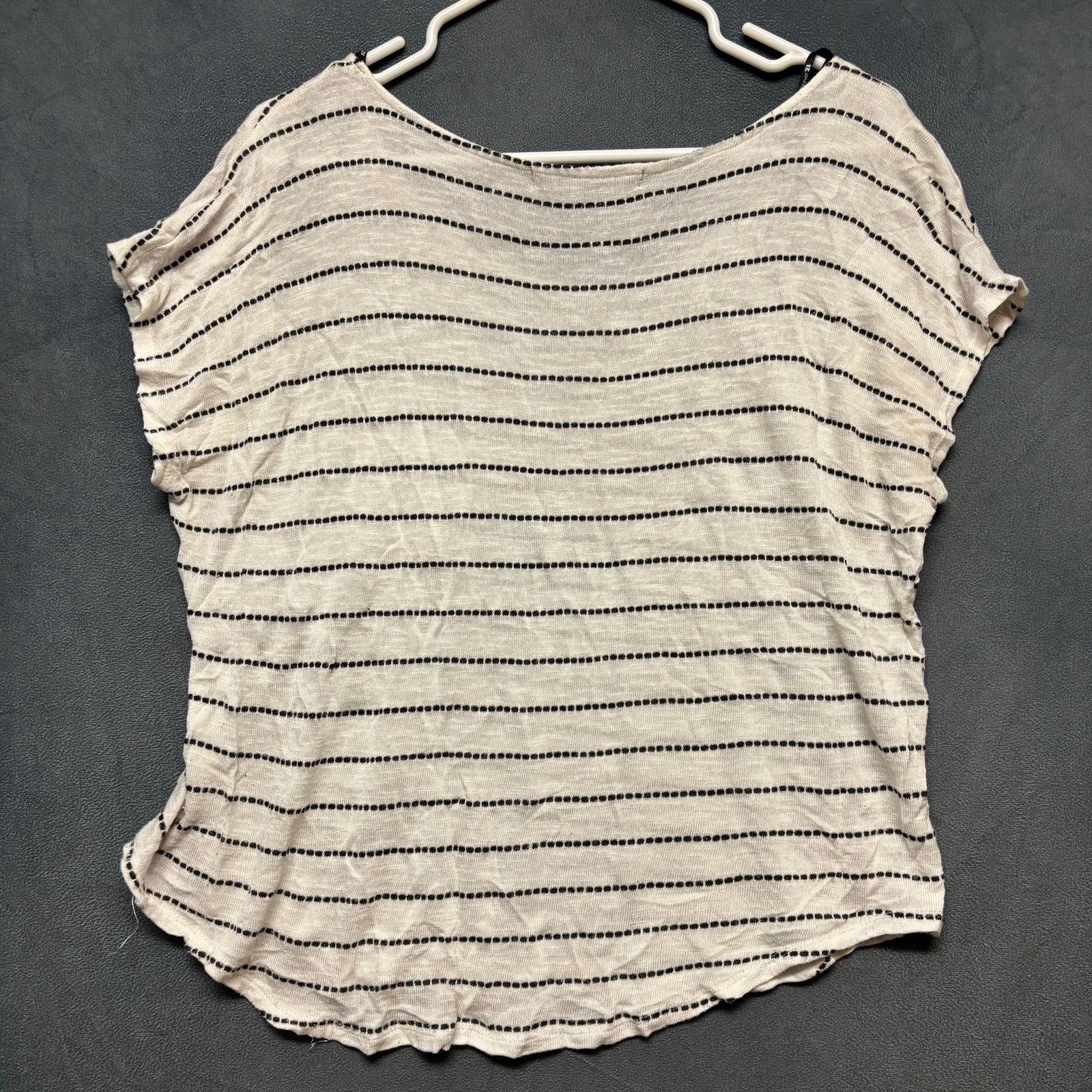 Forever 21 Forever 21 Striped Knit Short Sleeve Top Large Pocket Size L / US 10 / IT 46 - 2 Thumbnail