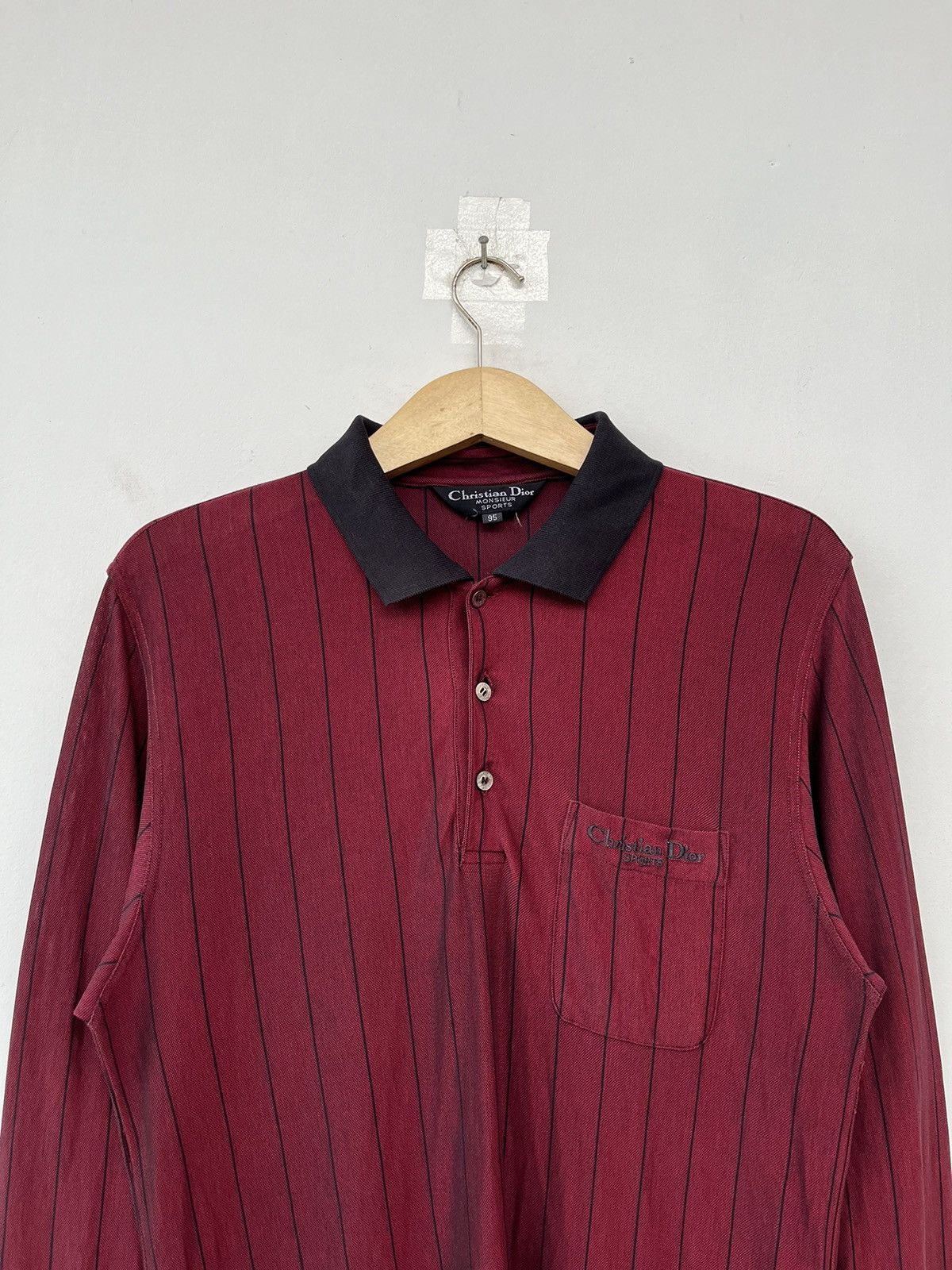 Hedi Slimane Vintage Cristian Dior Monsieur Sports LongSleeve Polos Size US M / EU 48-50 / 2 - 2 Thumbnail