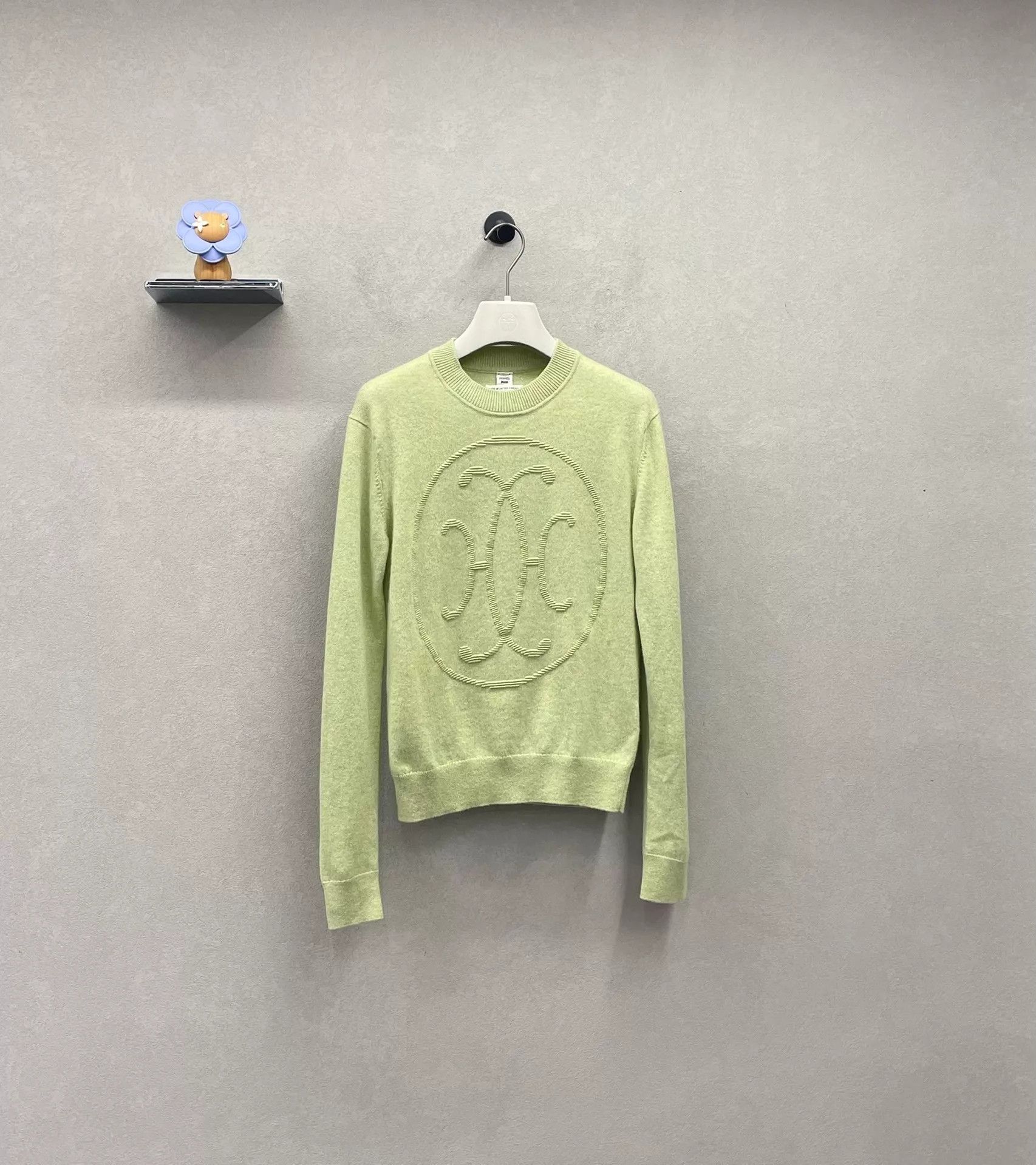 Hermes Hermes UK Made 100% Cashmere Green Sweater 36 Embroidered Size XS / US 0-2 / IT 36-38 - 6 Thumbnail
