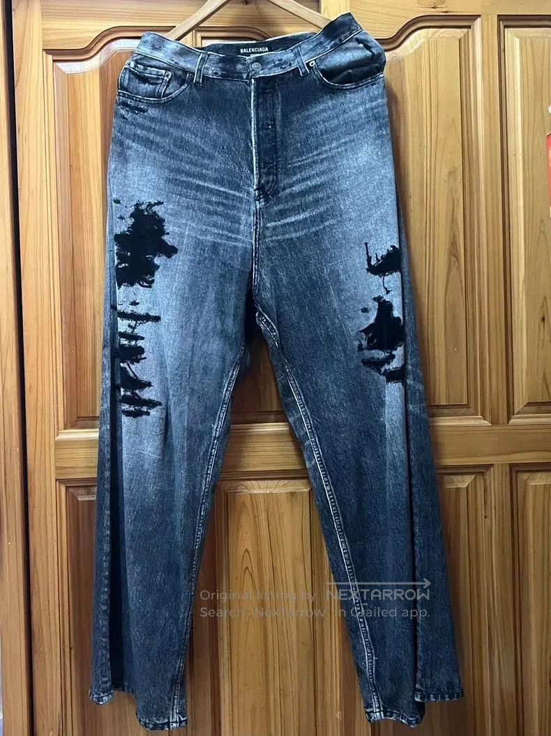 Balenciaga Balenciaga Trompe-L'Oeil Baggy Jeans. Size US 26 / EU 42 - 1 Thumbnail