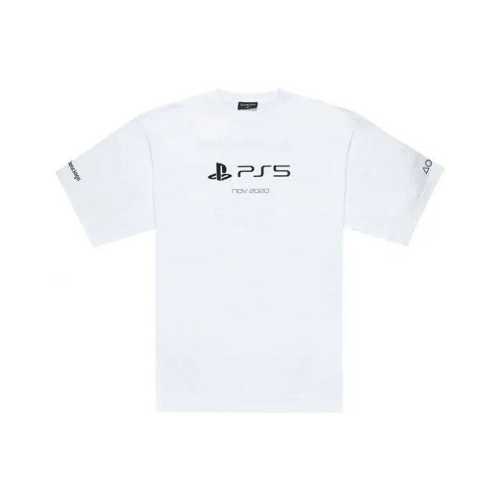 Balenciaga Balenciaga PlayStation FW21 Geometric Print T-Shirt Size US M / EU 48-50 / 2 - 1 Thumbnail