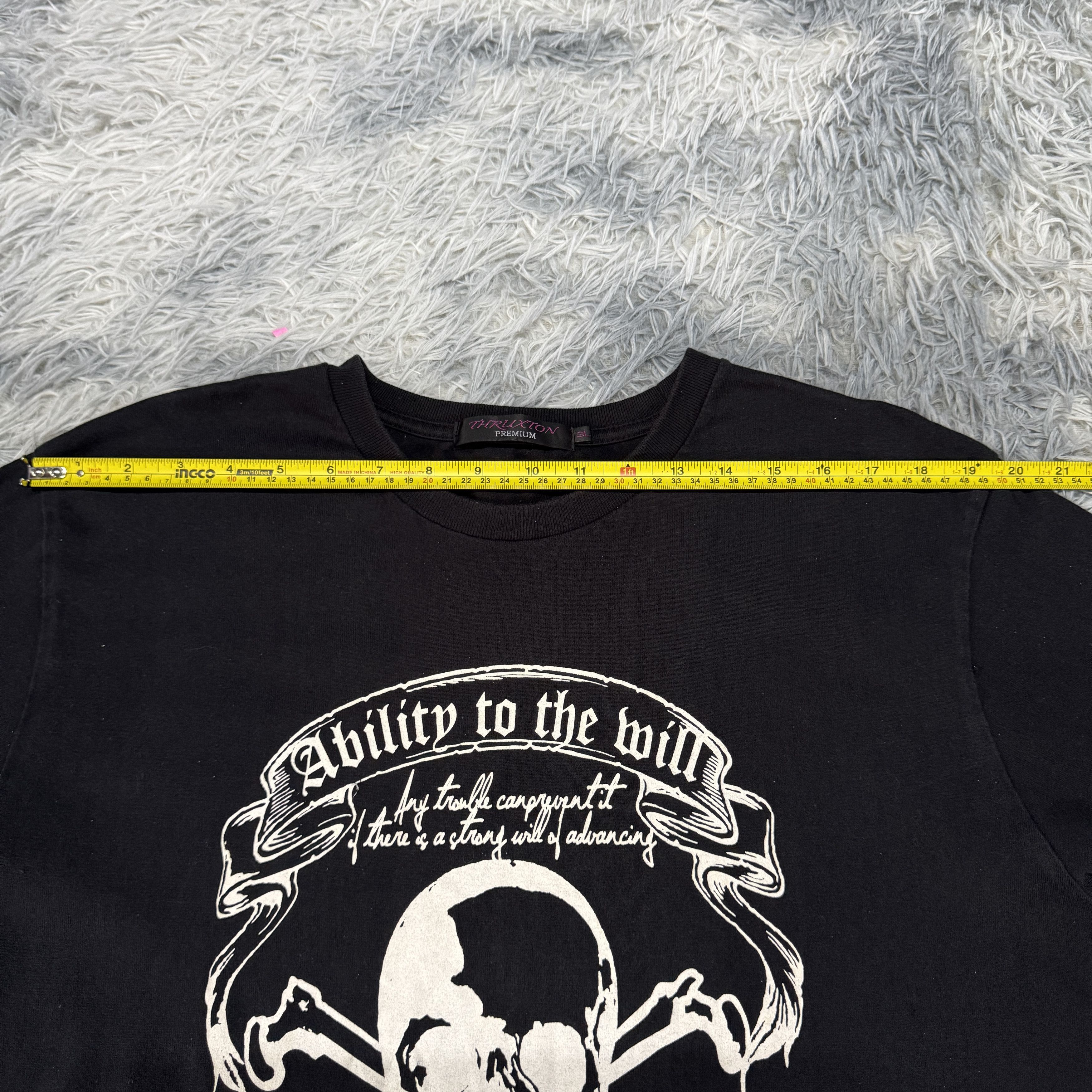 Japanese Brand Rare Vintage Y2K Japanese Brand Skull Bones Sunfaded Tshirt Size US XL / EU 56 / 4 - 6 Thumbnail