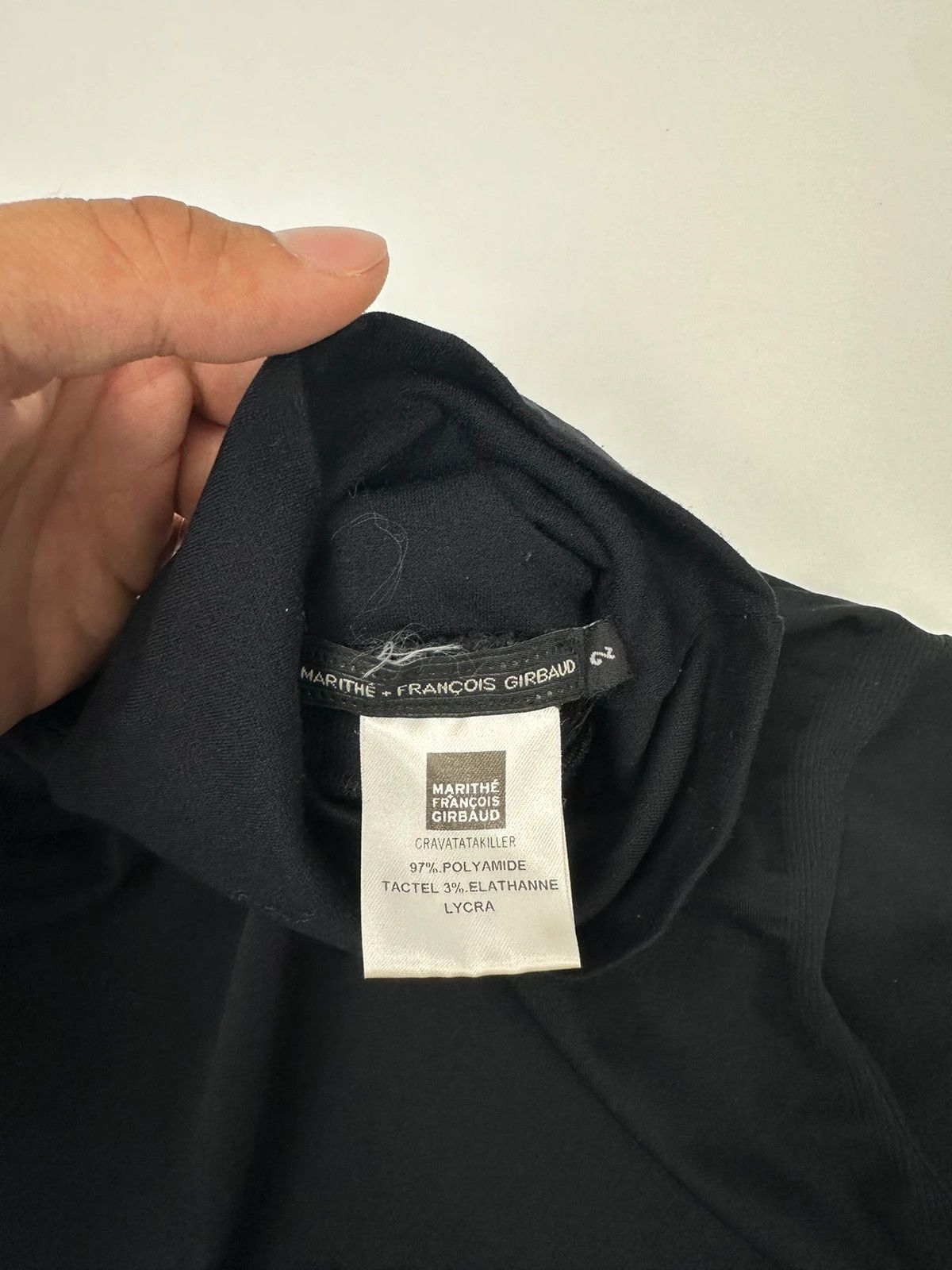 Marithe + Francois Girbaud Marithé François Girbaud Dark Navy High Neck Sporty Top Size S / US 4 / IT 40 - 4 Thumbnail