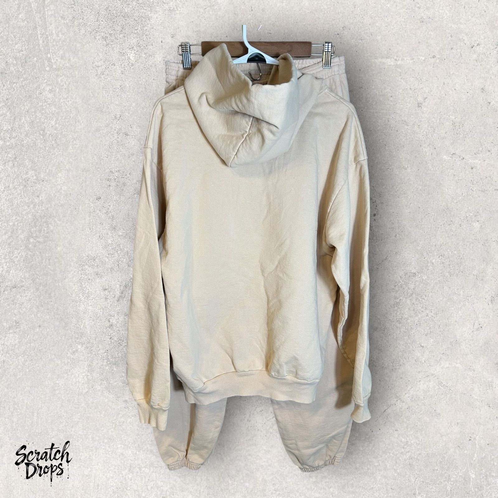 Other MYEAHH Men's Hoodie Sweatpants Set Size L Beige USA Cotton Size US 30 / EU 46 - 3 Thumbnail
