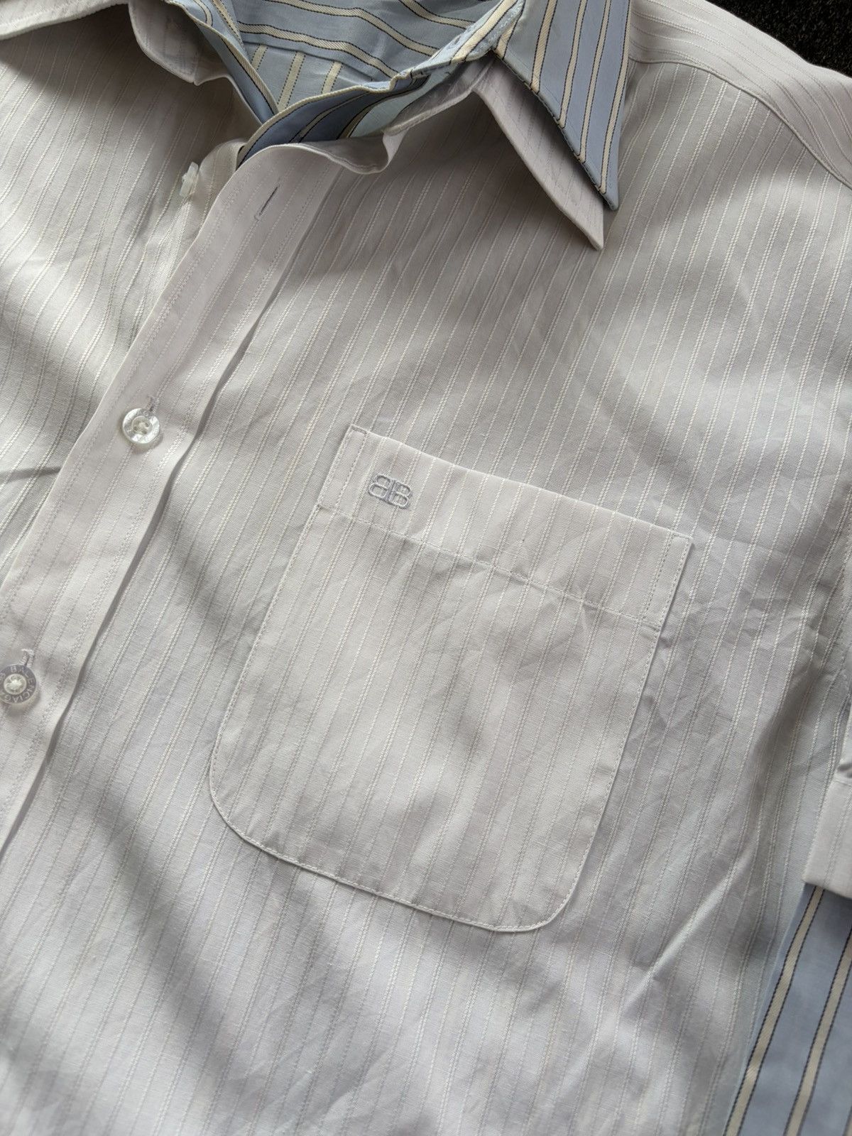 Balenciaga Balenciaga double layered stripe shirts Size US M / EU 48-50 / 2 - 4 Thumbnail