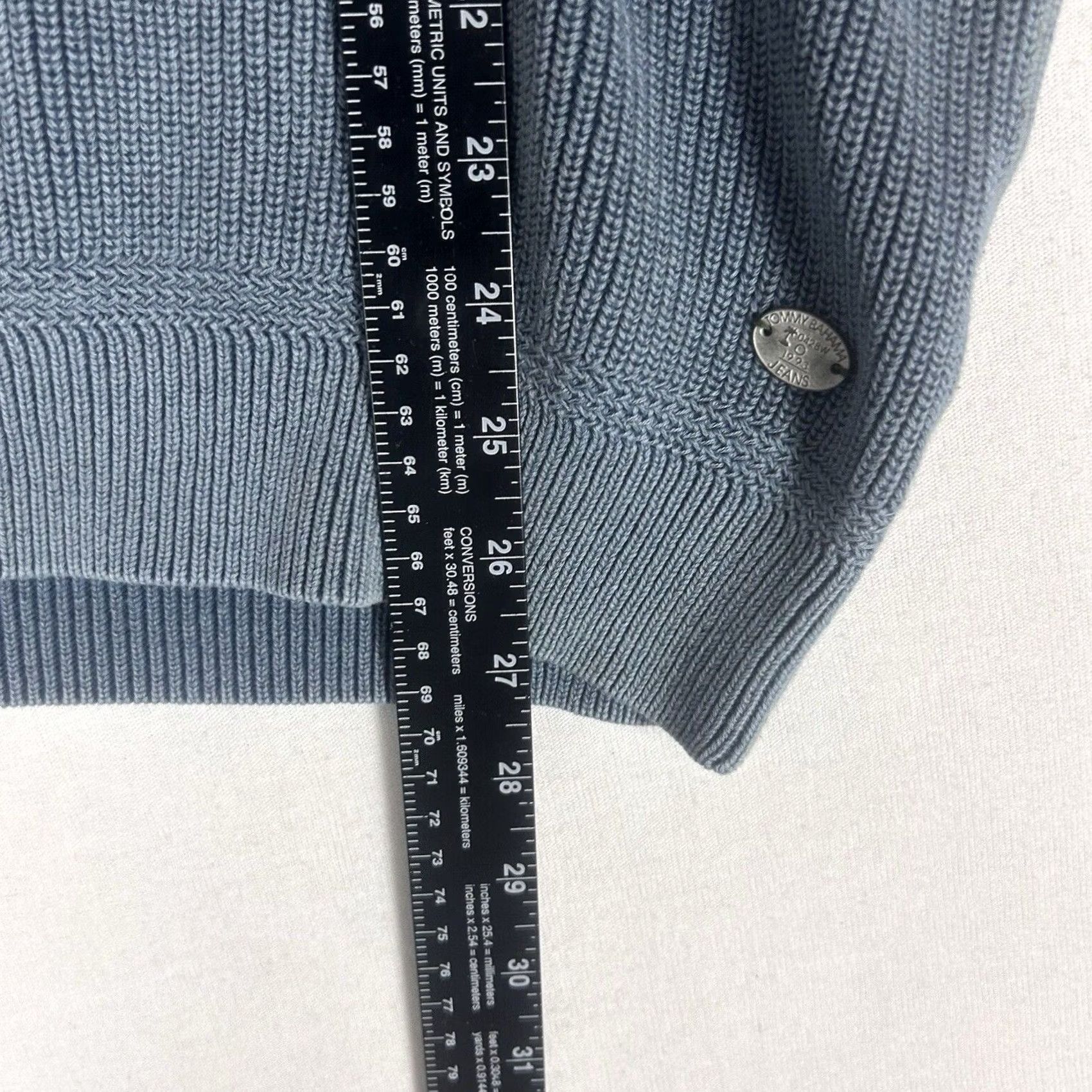 Tommy Bahama Tommy Bahama 1/4 Zip Pullover Knit Sweater Mens L 100% Cotton Casual L/S Blue Size US L / EU 52-54 / 3 - 7 Thumbnail