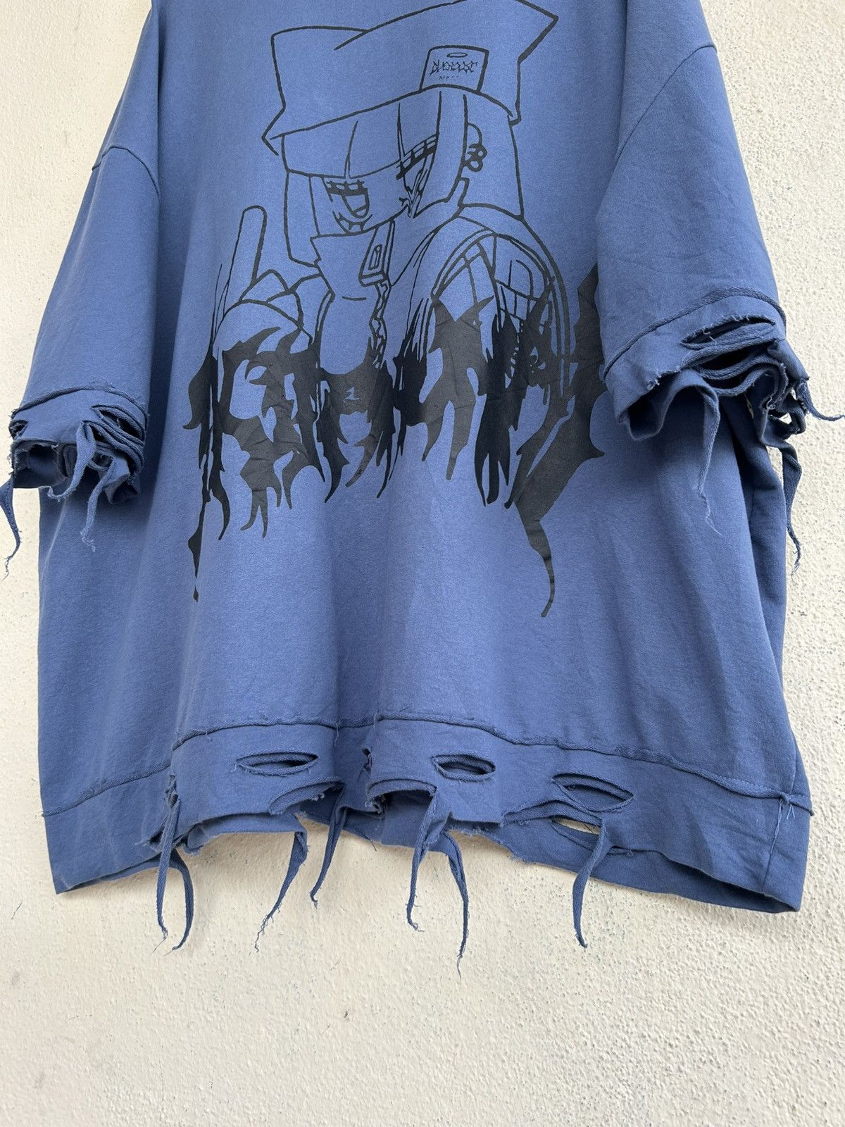 Japanese Brand Volcan & Aphrodite Art Distressed Oversized Sweatshirt Size US L / EU 52-54 / 3 - 7 Thumbnail
