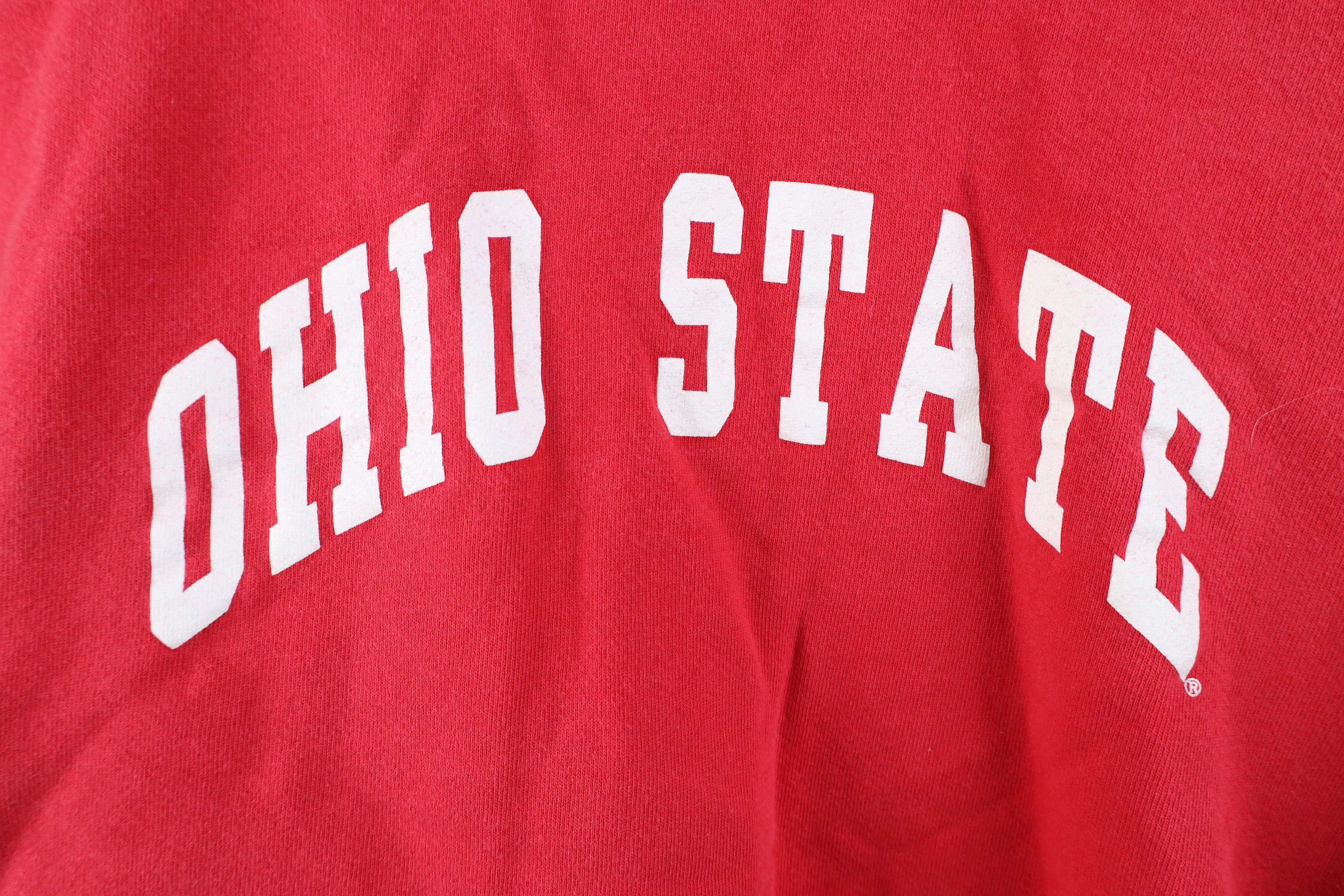 Vintage Vintage 90s Ohio State University Hoodie Sweatshirt Red Size US M / EU 48-50 / 2 - 4 Thumbnail