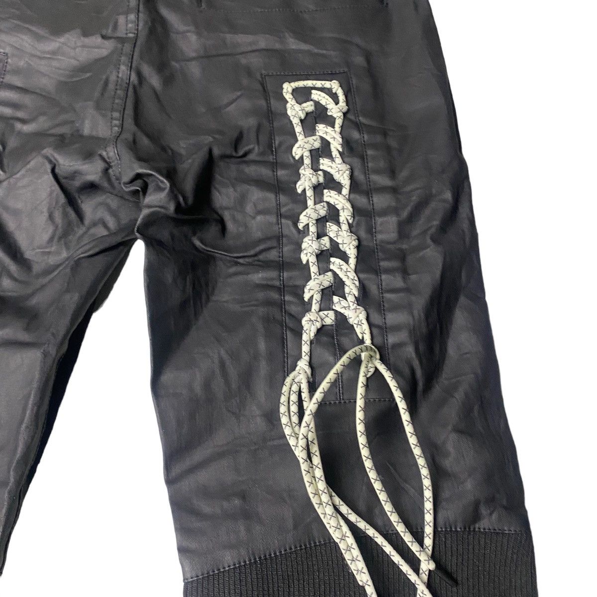 If Six Was Nine × Japanese Brand 2000's Xfrm Gallery Laced Up Leather Biker Pants Size US 30 / EU 46 - 6 Thumbnail