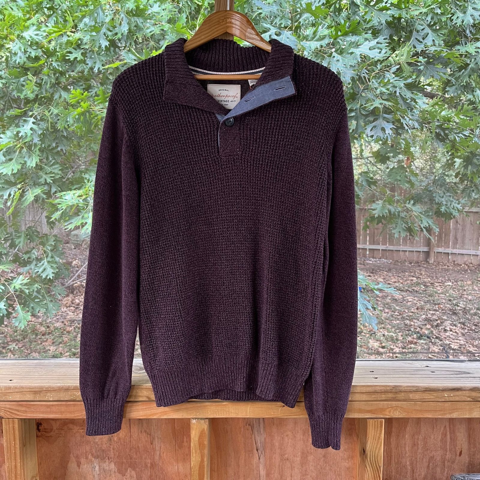 Weatherproof Weatherproof Vintage Brown Henley Pullover Sweater M. NEW Size US M / EU 48-50 / 2 - 1 Thumbnail