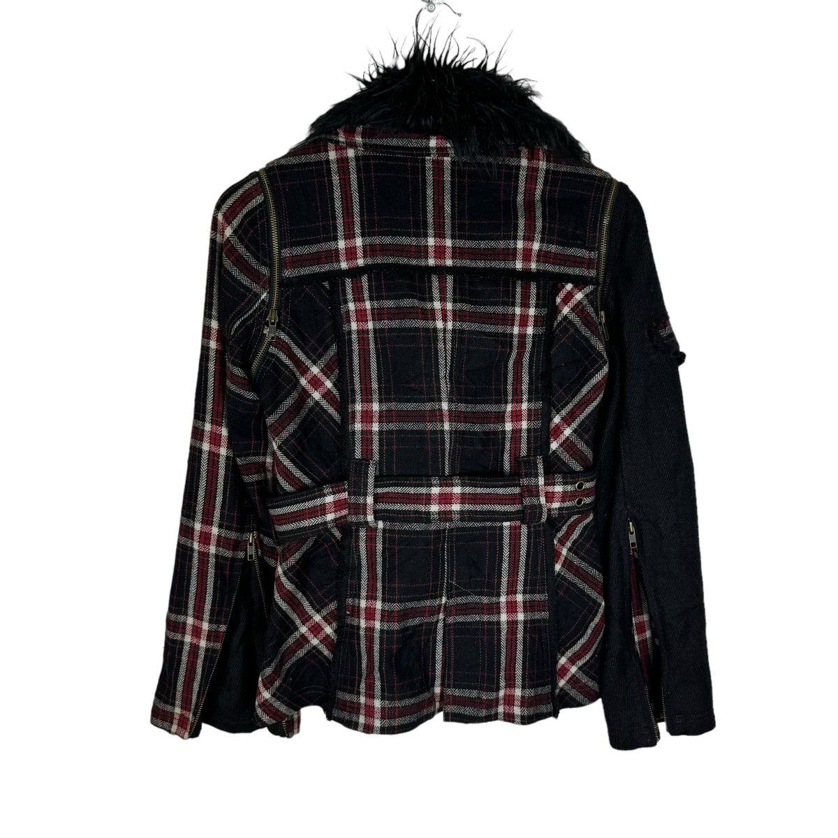 Beauty Beast ☀️ALGONQUINS FUR TARTAN DETACHABLE SLLEVE JACKET Size M / US 6-8 / IT 42-44 - 8 Thumbnail